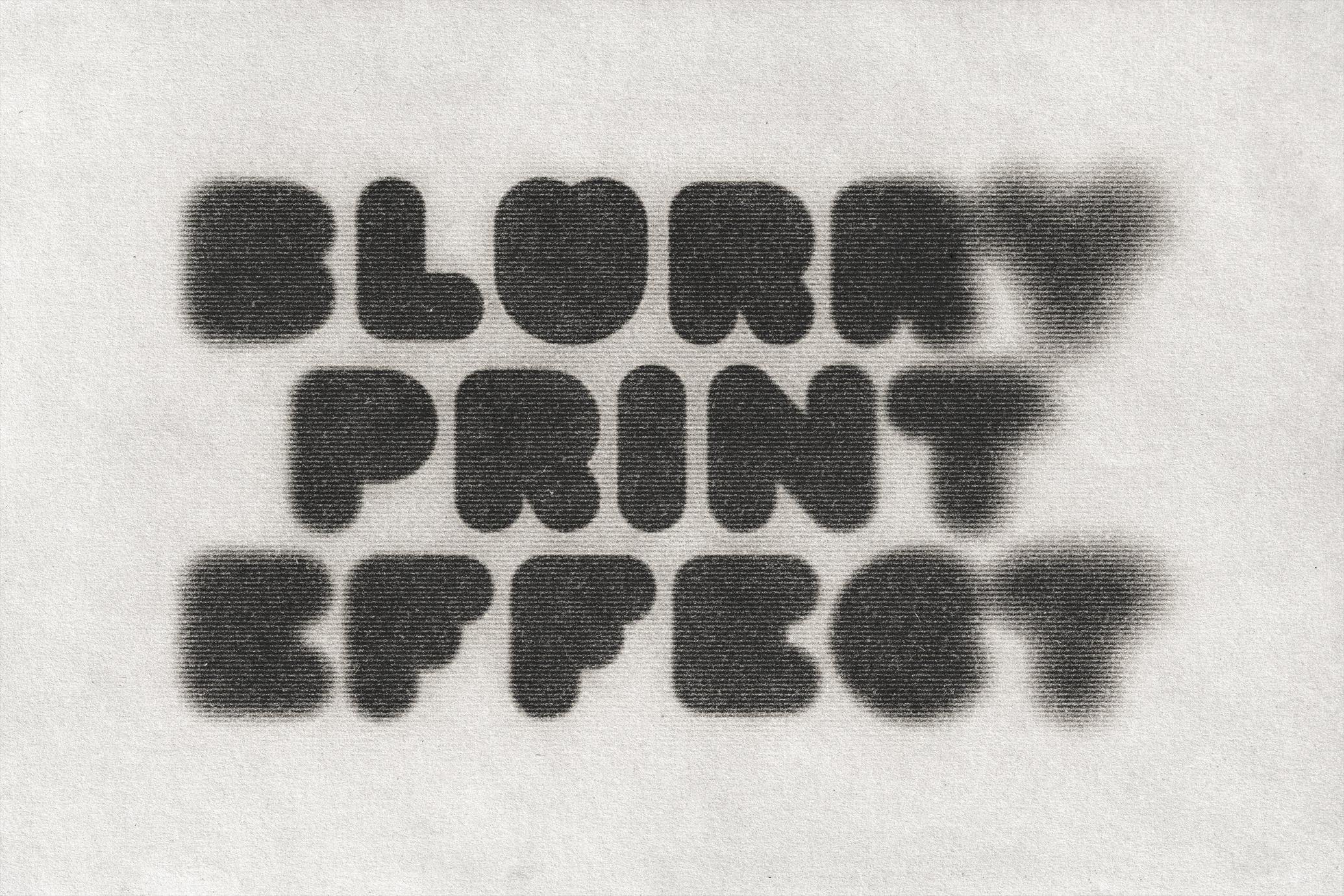 艺术粗糙模糊做旧打印文字效果 Blurry Print Text Effect_kXNQLP