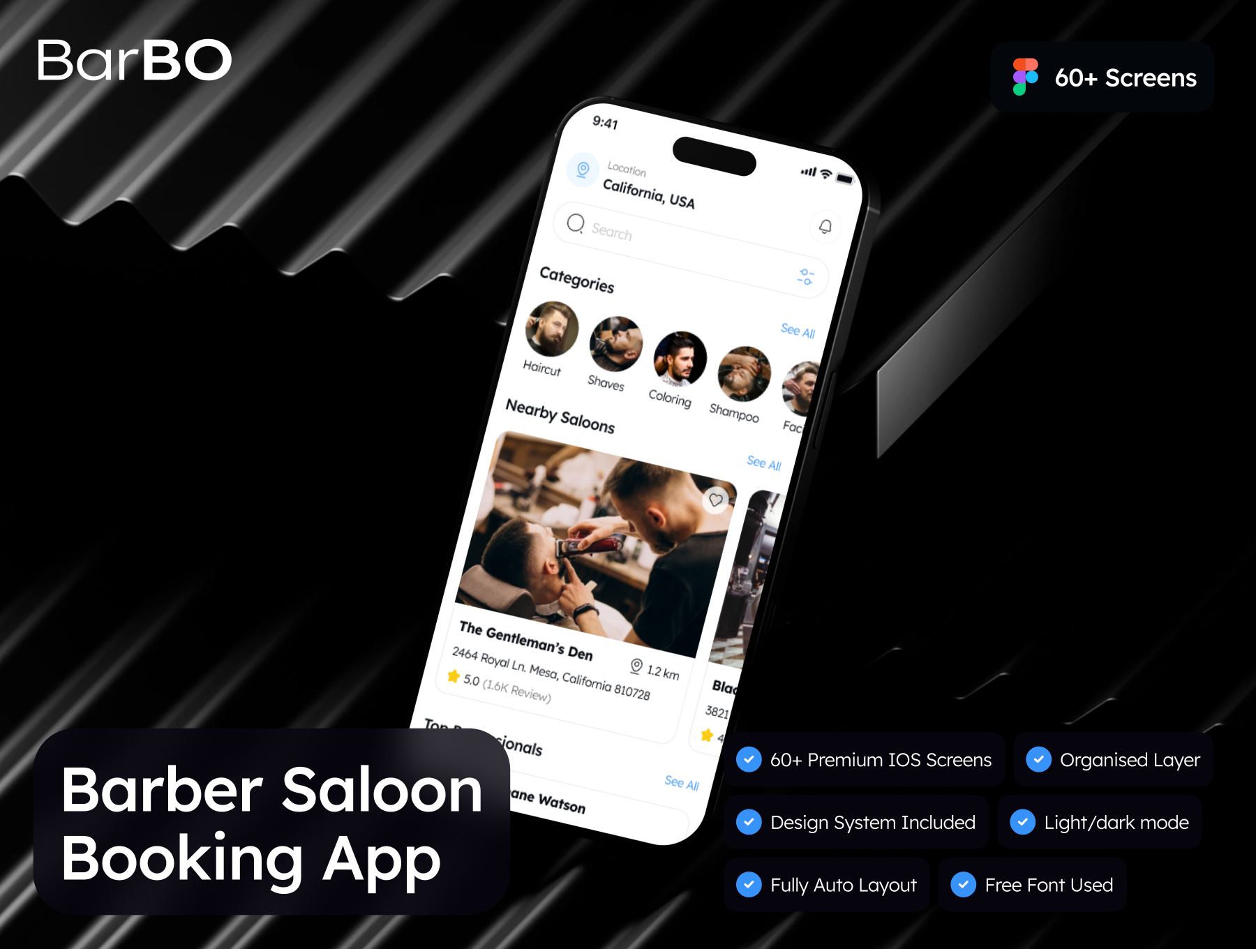 Barbo - Barber Saloon Booking App UI Kit_img_1