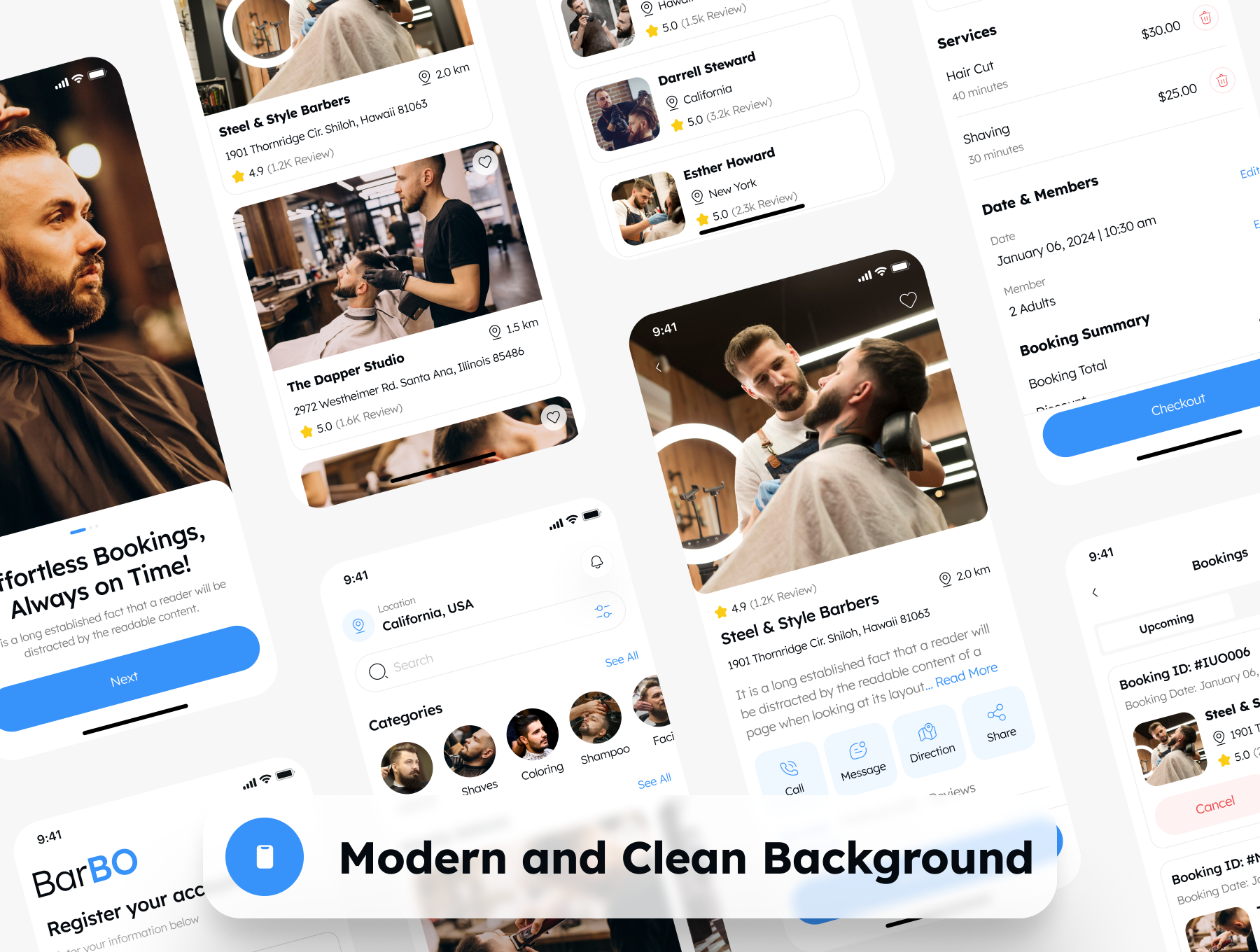 Barbo - Barber Saloon Booking App UI Kit_img_1