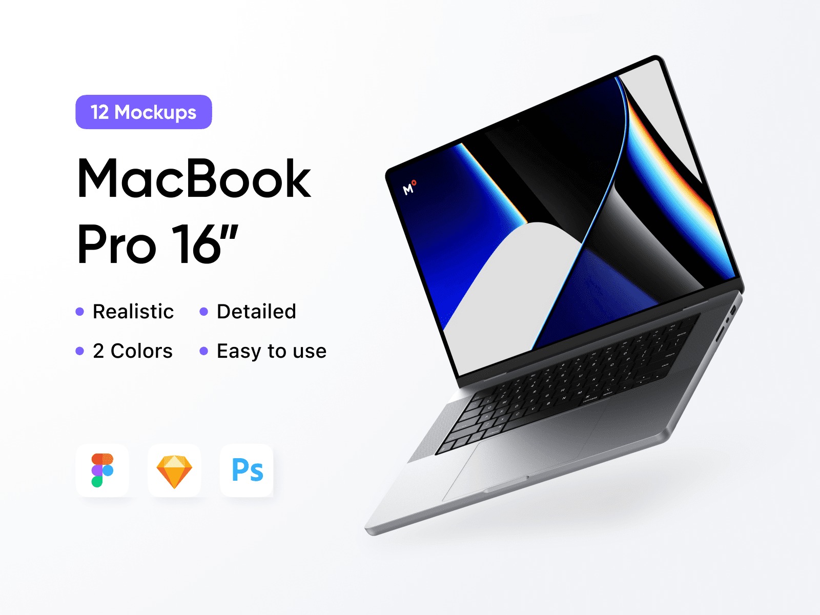 12个创意现代办公场景银色MacBook Pro 16英寸样机模型 MacBook Pro 16inch Mockups_WIjwTF