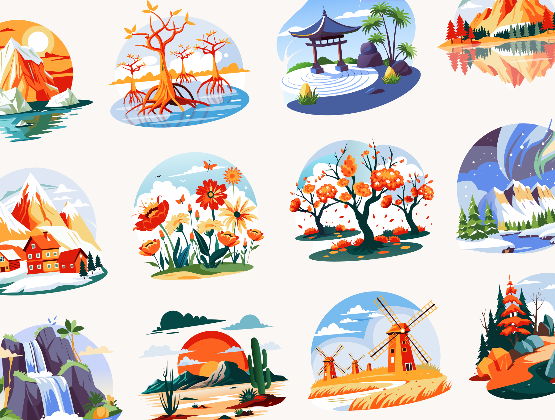 Nature Landscape Illustrations_img_1