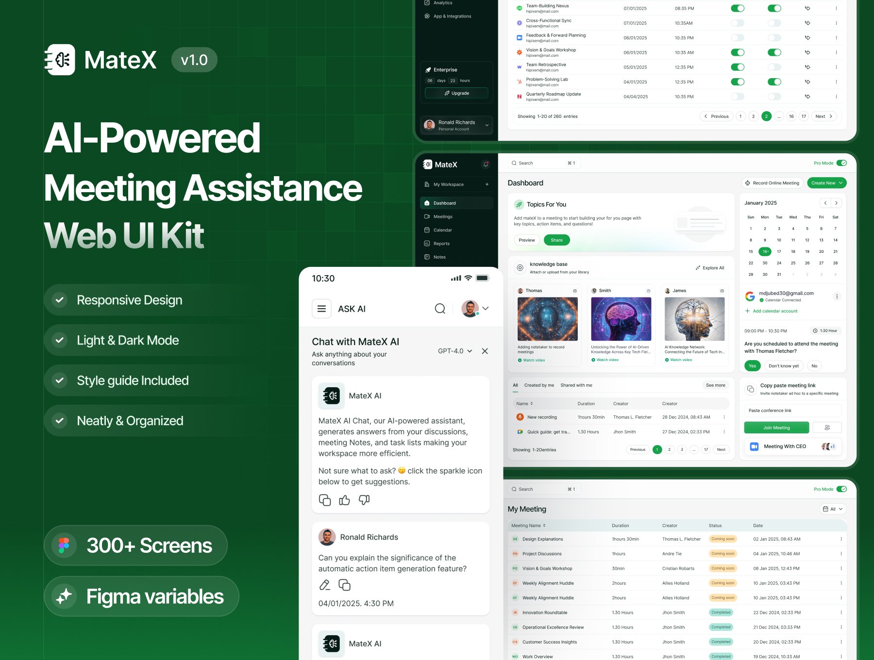 MateX - AI Meeting Assistants UI Kit_img_1