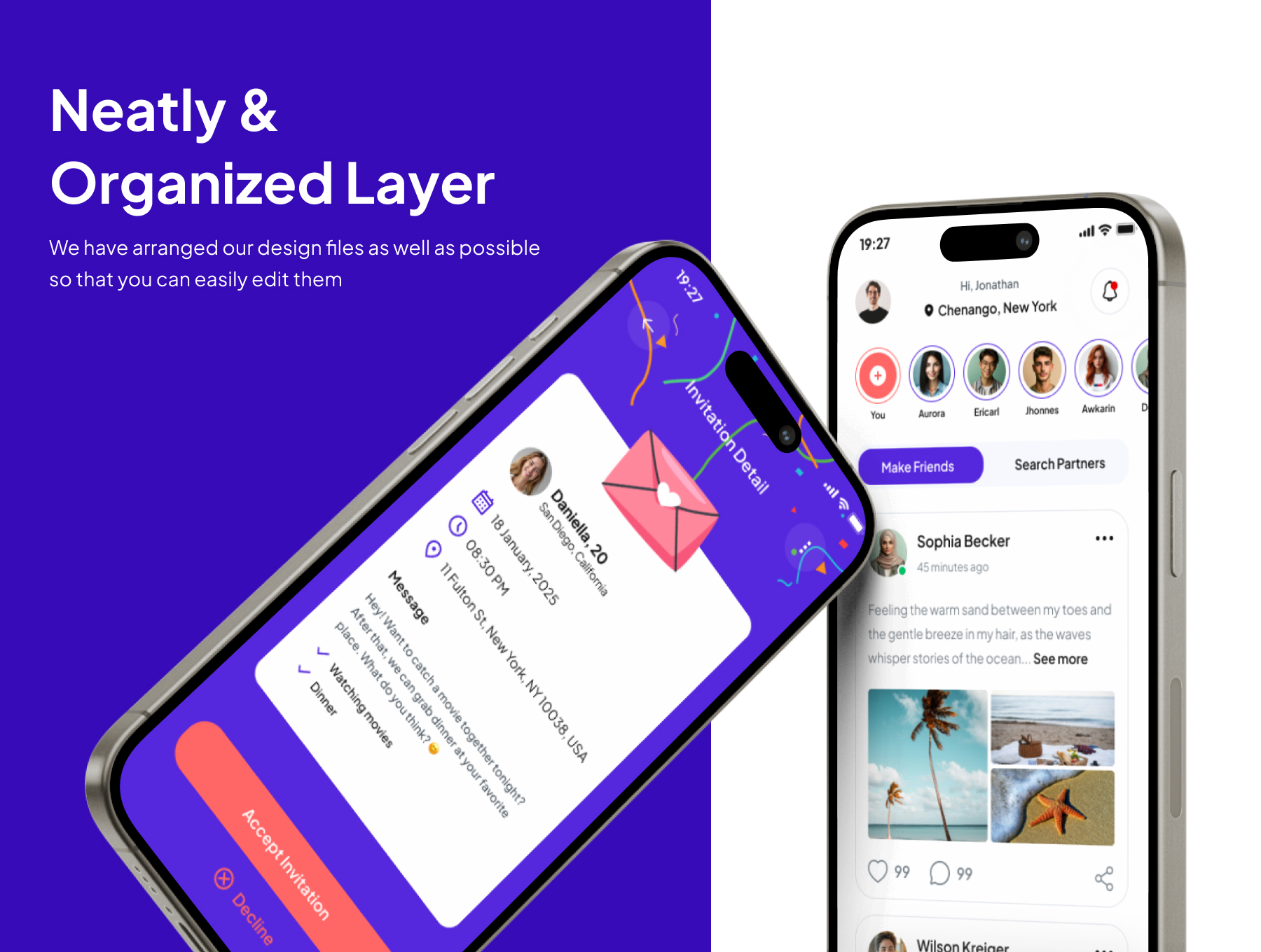 60+屏高级约会匹配交友聊天互动应用UI套件 Matchify  - Dating Premium UI KIts App_img_1