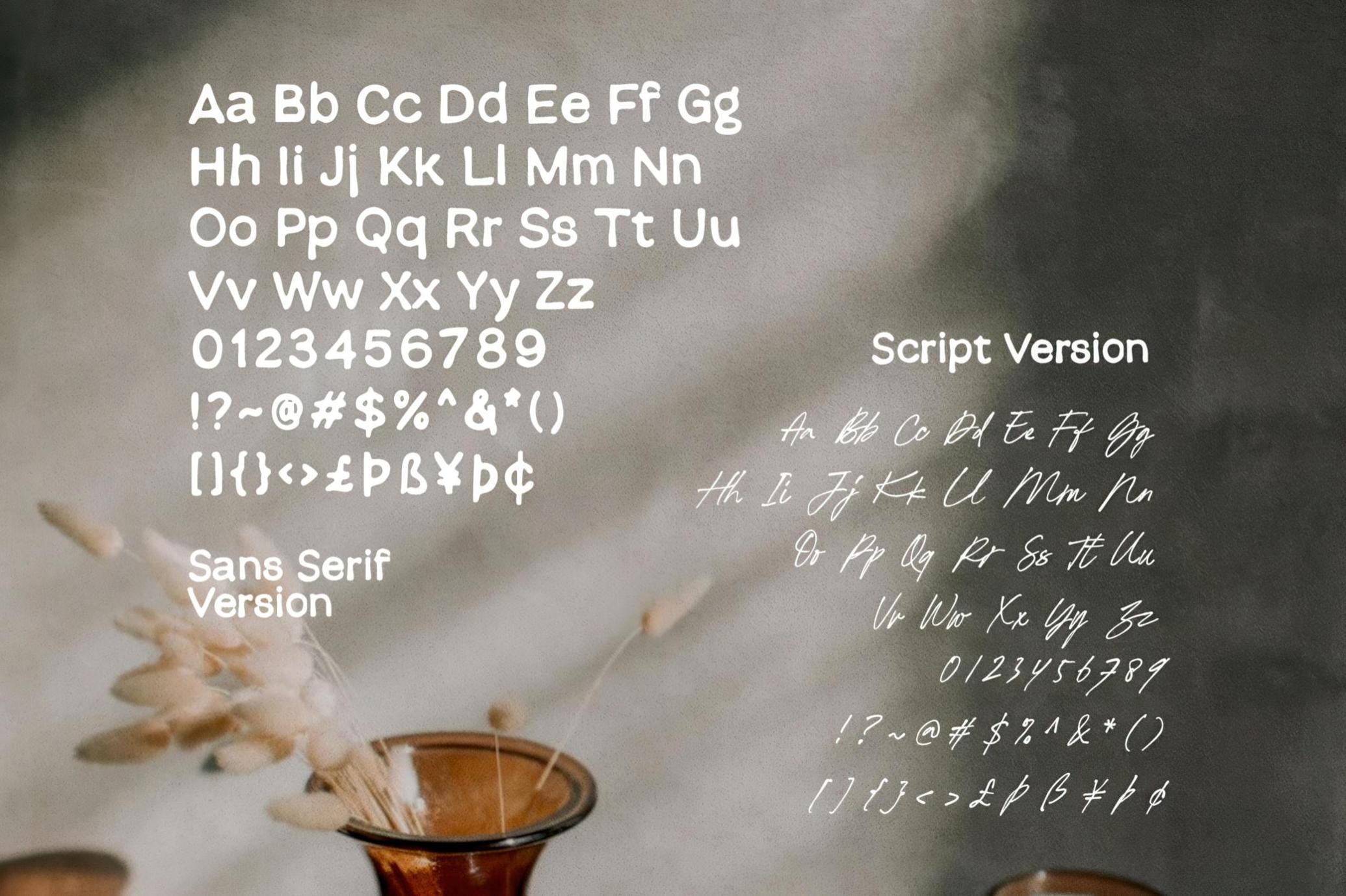 自然温暖永恒包装装饰品牌无衬线字体 Pure Nature — Organic Font Duo_SsLT1R