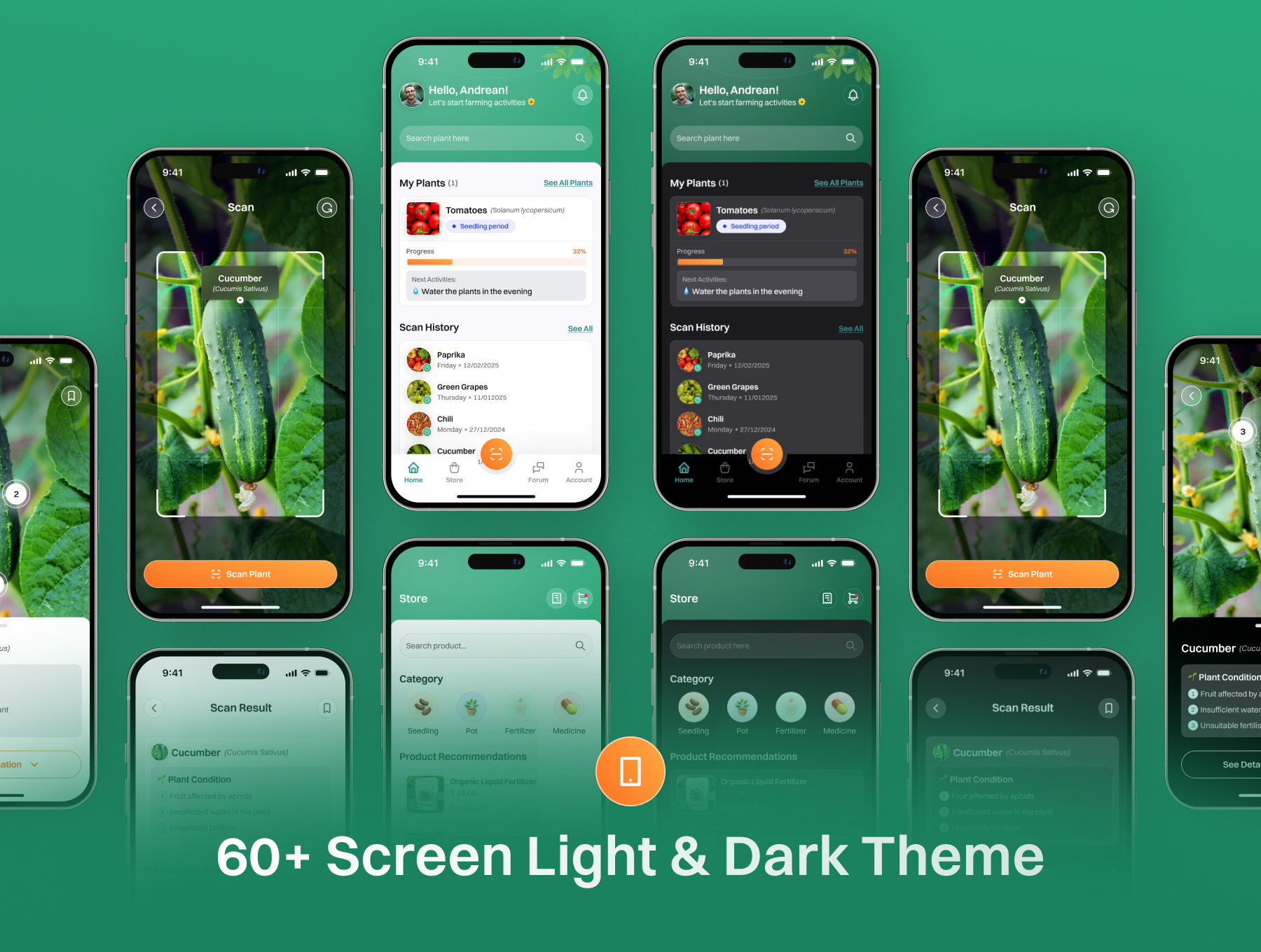 60+屏科技风智能农业农业助手农场监控应用UI界面模板 Farmiant - Farming Assistant App UI Kit_VlQpym