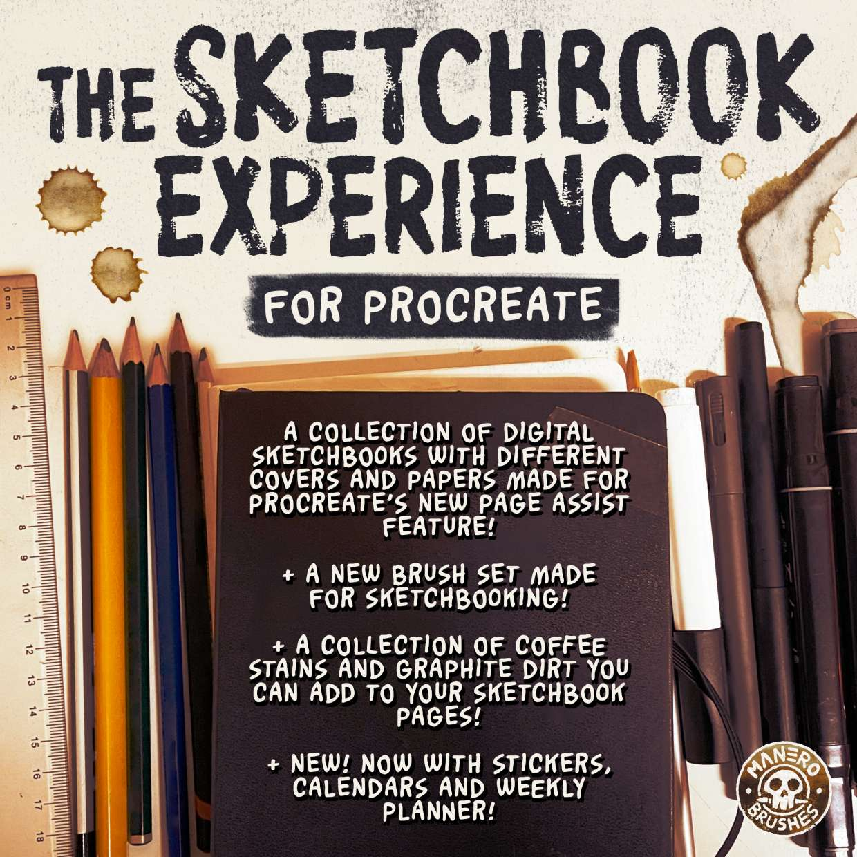 The Sketchbook Experience for Procreate：终极数字素描本体验，支持Apple Pencil悬停_4ksC3t