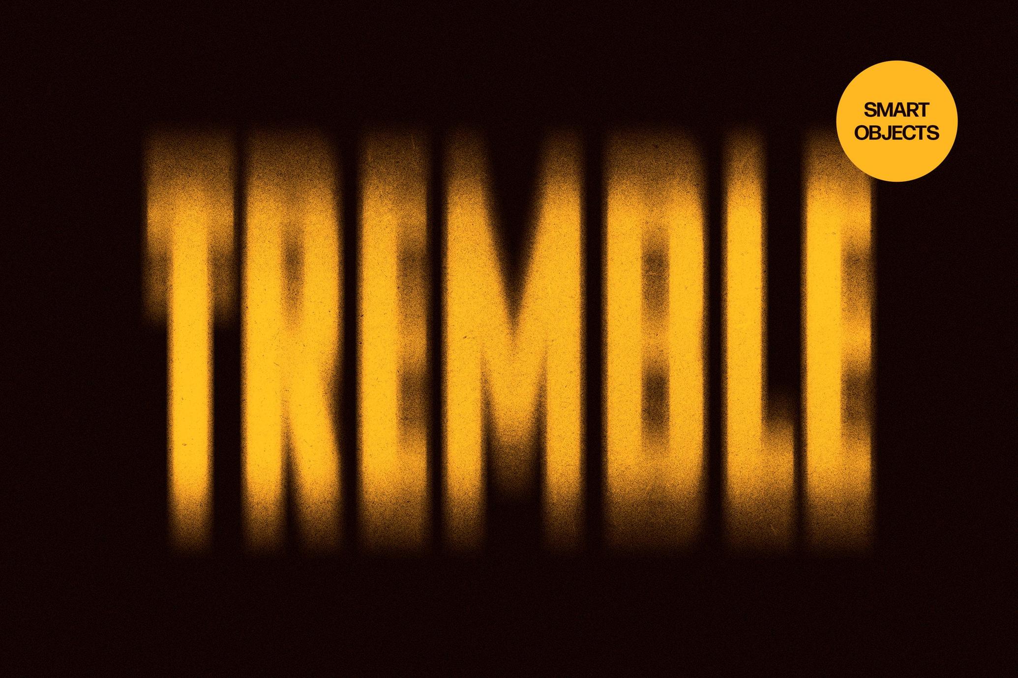 Tremble Blurred Text Effect 创意恐怖电影动感颤抖模糊噪点扭曲文字效果PSD_ugKlPS