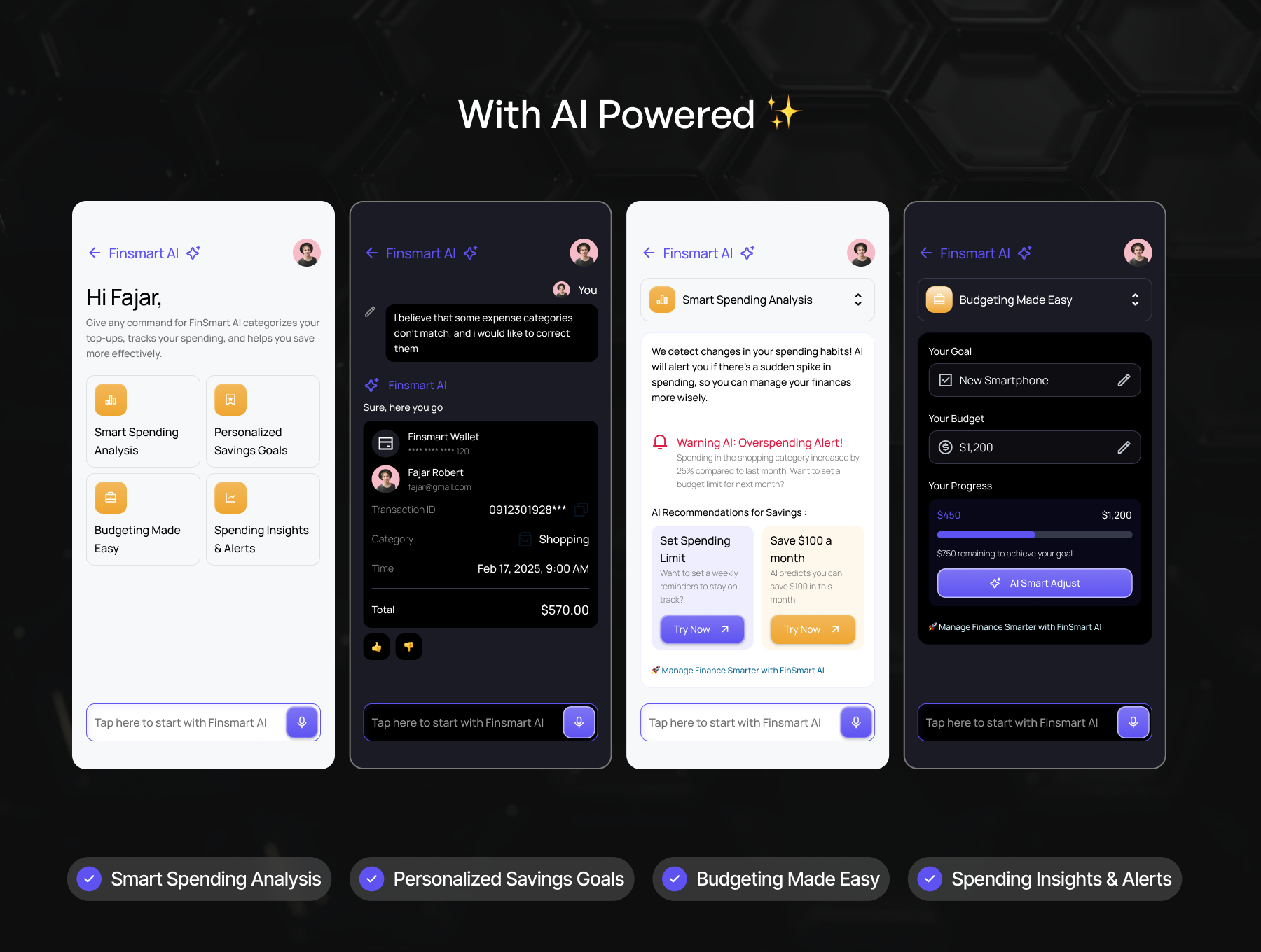 120+屏智能安全数字银行钱包财务金融APP界面UI套件 Finsmart - Smart & Secure Digital Bank Mobile App UI KIT_cWst9O