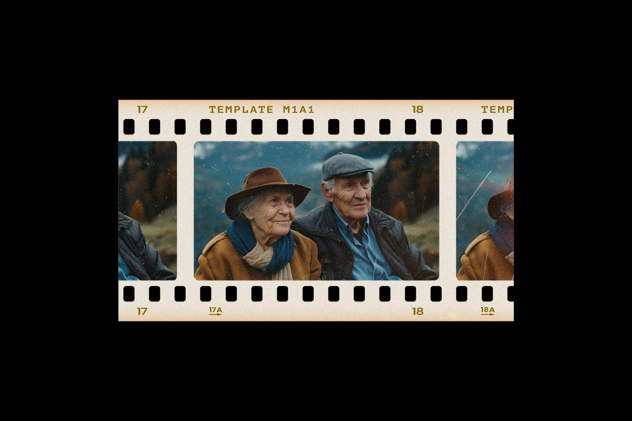 5款电影质感复古35mm胶片边框底片暗片PSD样机 Film Frames Mockups_dzFFQk