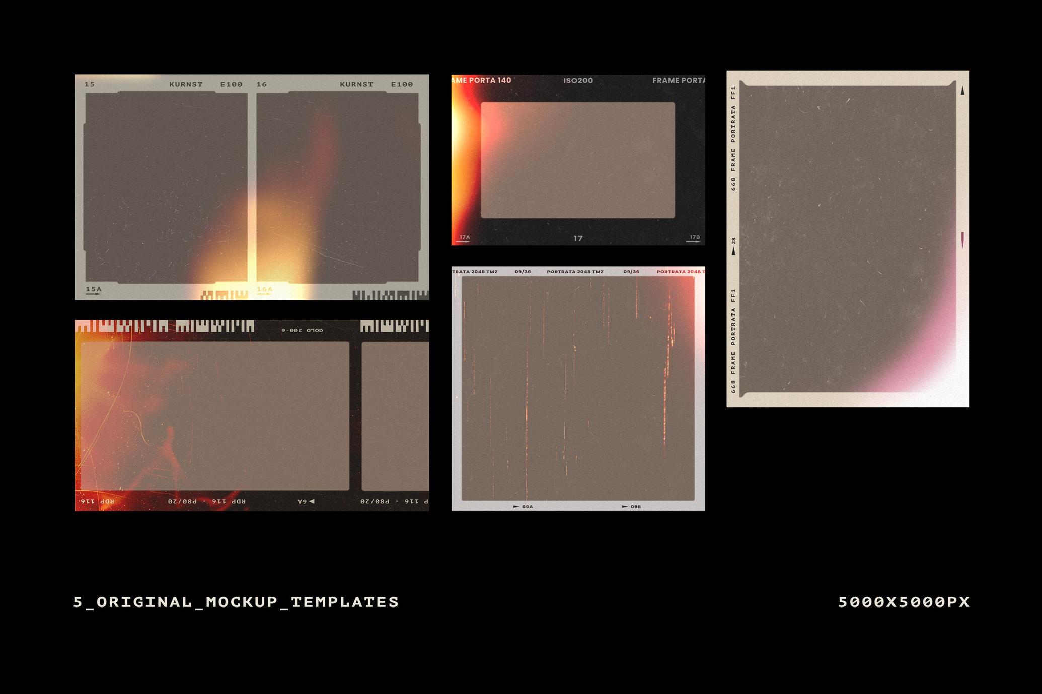 复古胶片相框模型 – 还原经典胶片摄影质感 Retro Film Frames Mockups VOL5_pkeZTx