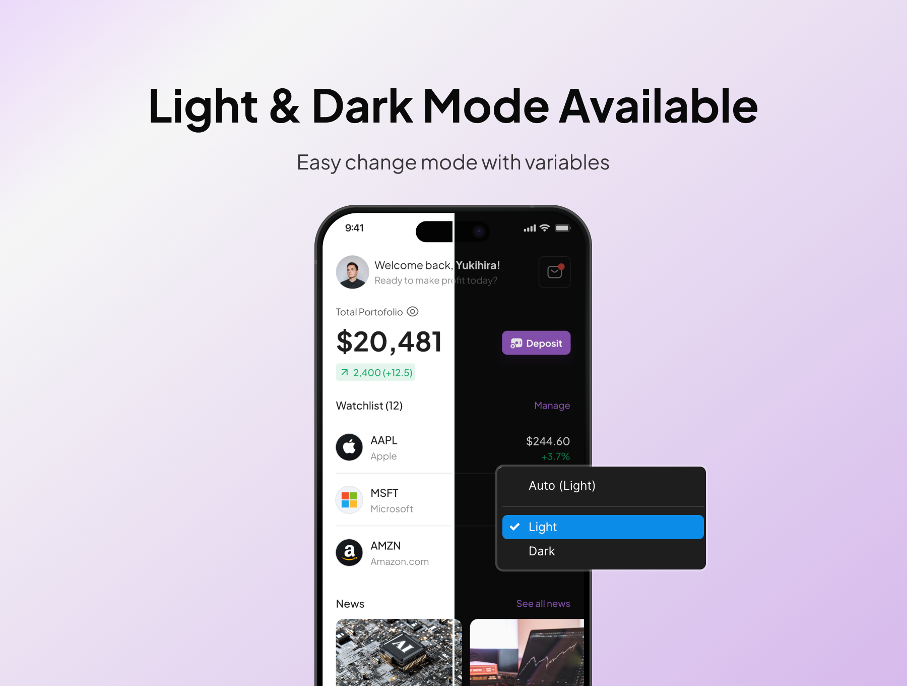 100+屏完整的股票投资行情交易管理应用UI界面设计 | CuanStocks - Stock Trading App UI KIT_tf5Igl