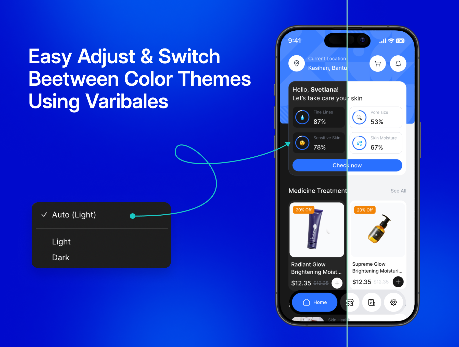 80+ 屏专业医疗健康管理医疗用品购物商店APP UI界面模板 |  Vitalia - Healthcare Mobile App UI Kit_img_1