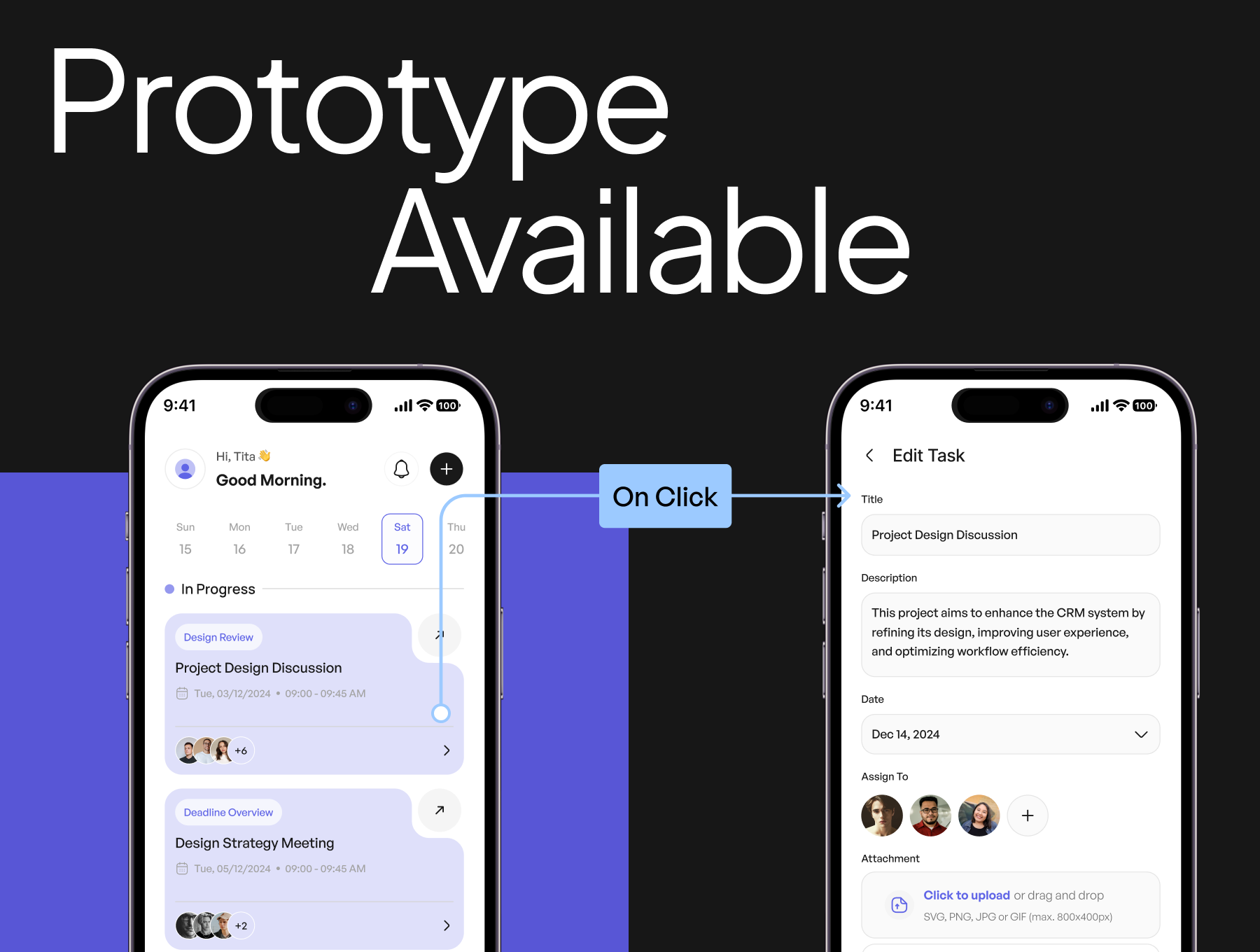 40+屏任务管理行程管理跟踪协作APP界面模板 | Task Manager App UI Kit V.2_img_1