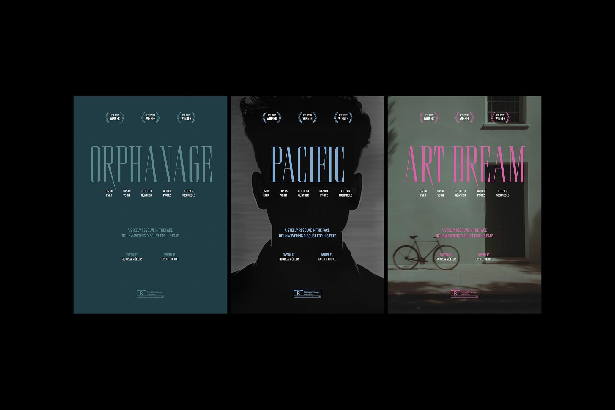 12款逼真电影海报墙面海报褶皱纹理PSD模型 Movie Posters Collection_B66vCE