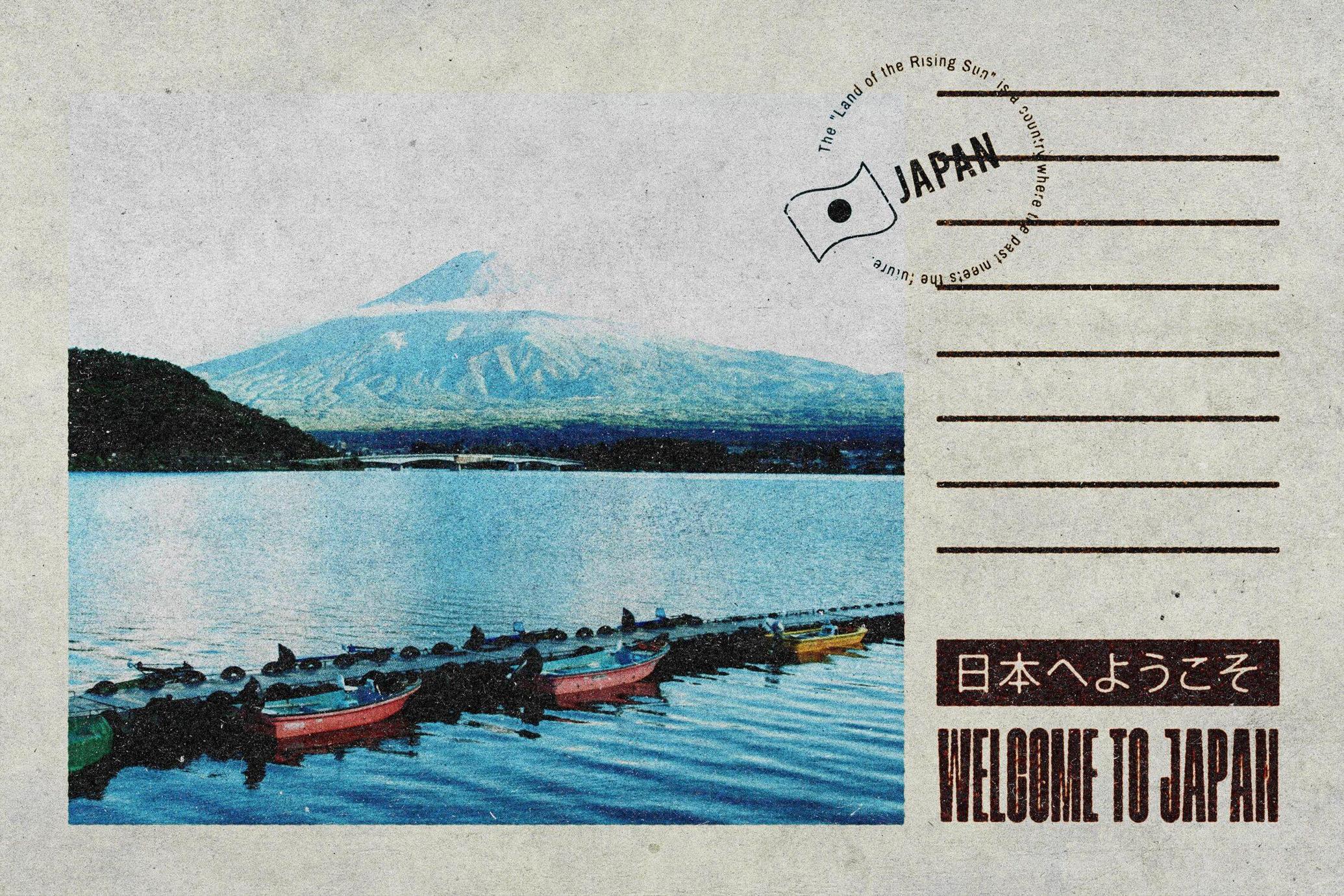 超逼真复古颗粒噪点做旧褪色明信片专辑广告杂志封面PSD特效 Vintage Postcard Press_tIr8Ja