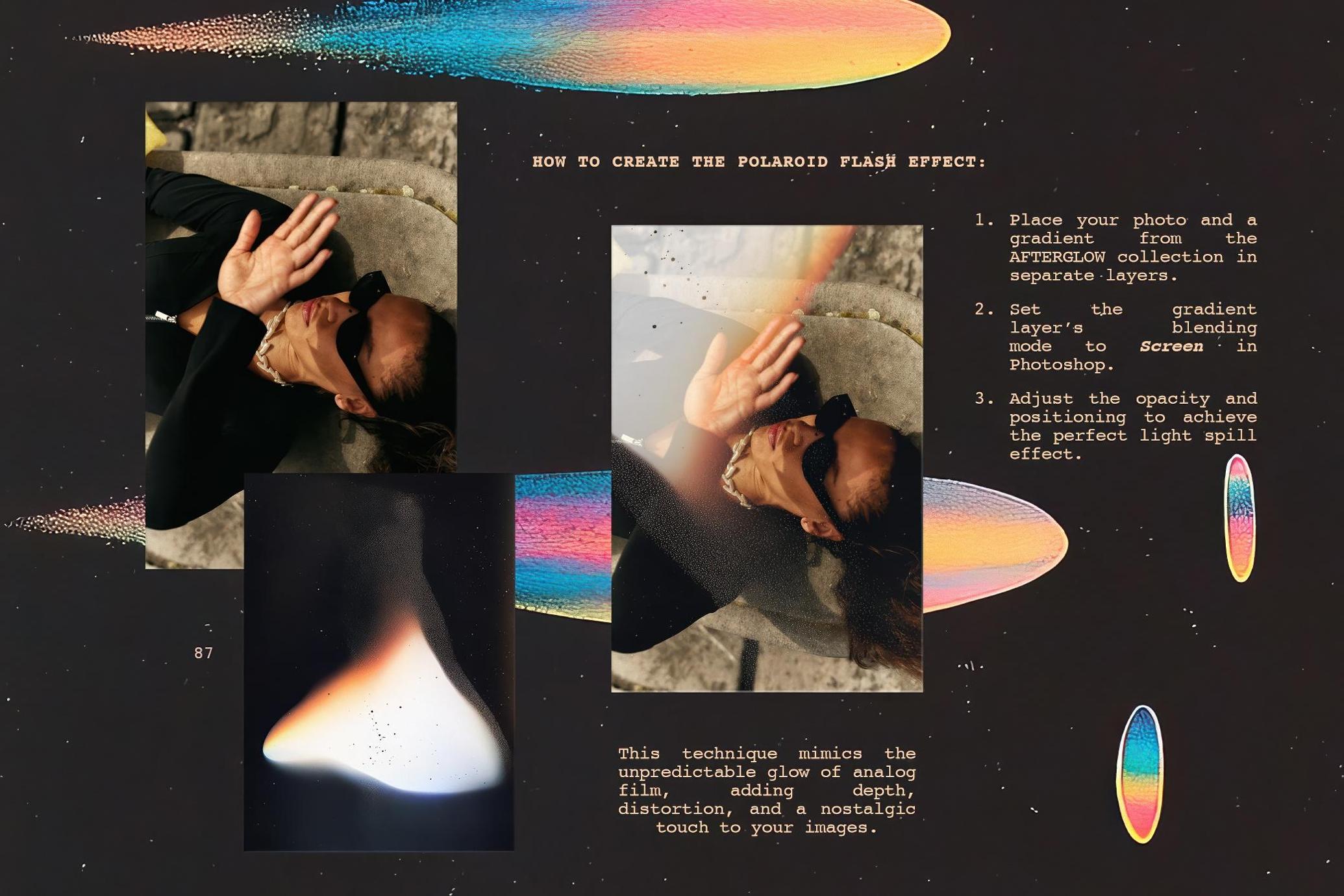 300款AFTERGLOW渐变光感纹理：模拟宝丽来风格的复古颗粒光效背景合集 | AFTERGLOW: Faded Light Textures_B9rYVP