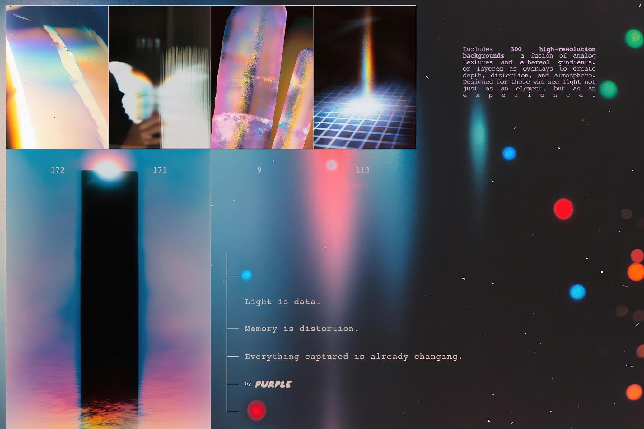 300款AFTERGLOW渐变光感纹理：模拟宝丽来风格的复古颗粒光效背景合集 | AFTERGLOW: Faded Light Textures_Ed9VNs