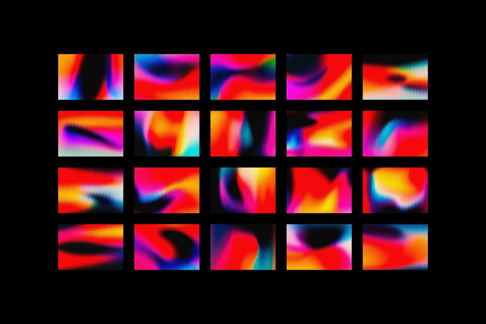 40张潮流前卫斜纹液态玻璃光影渐变几何纹理背景素材合集 | Slatted Glass Backgrounds Collection_qrRfbe