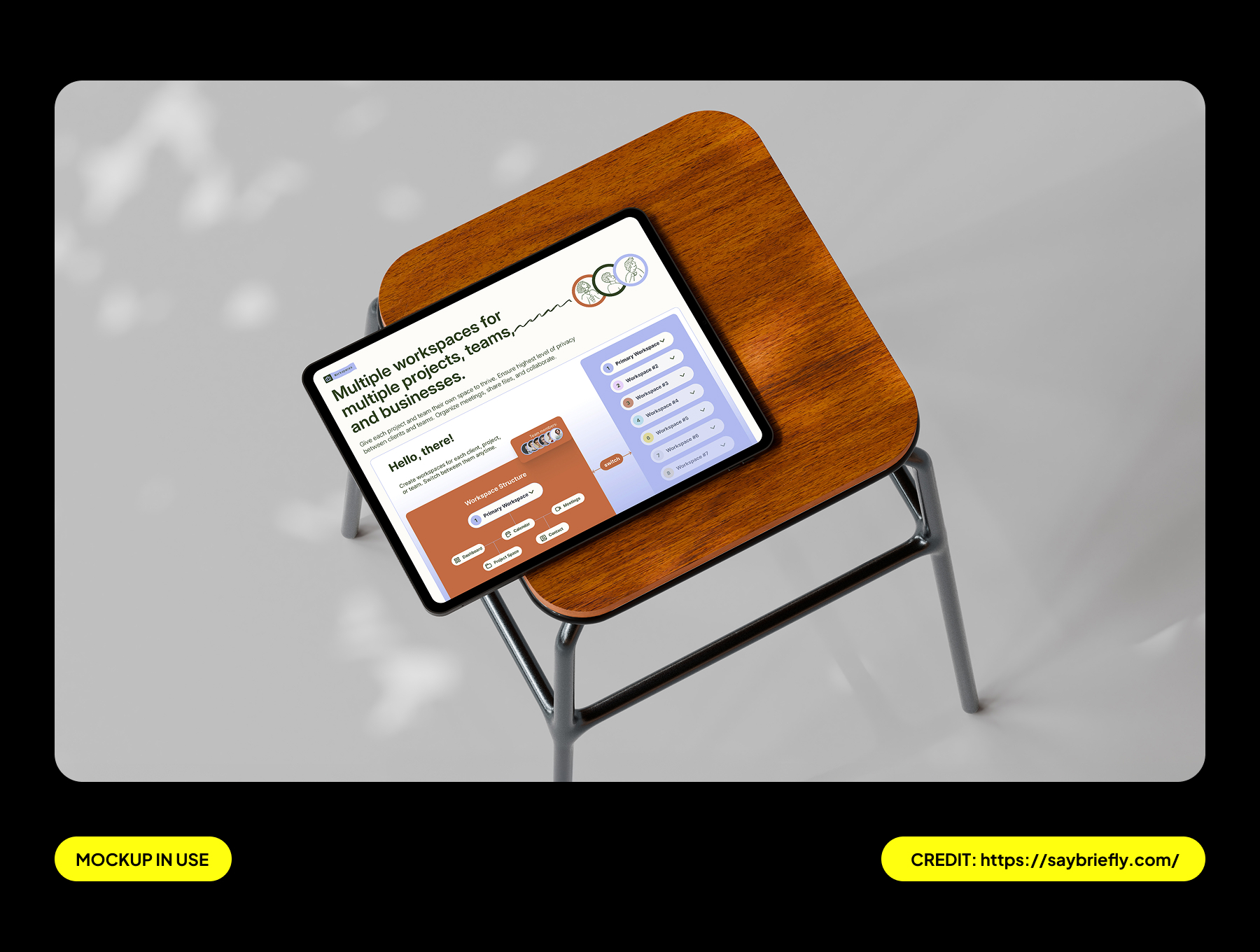 20款温馨舒适风格iPad场景模型完美呈现App和网页设计| iPad in The Chair Mockups_djBOkY