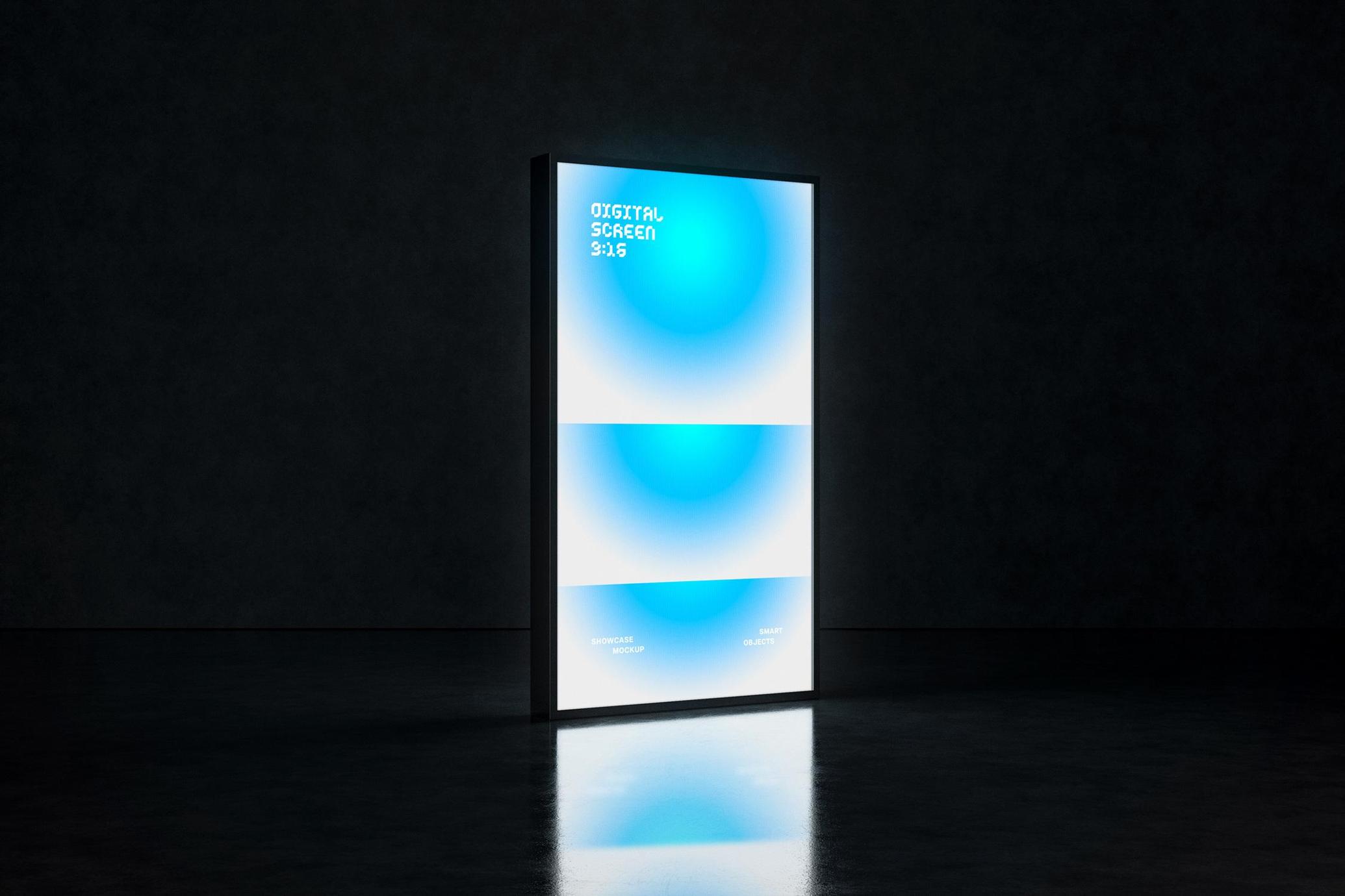 10款高端数字标牌屏幕灯箱广告牌品牌PSD样机合集 | Digital Signage Screens Mockups_eONzix