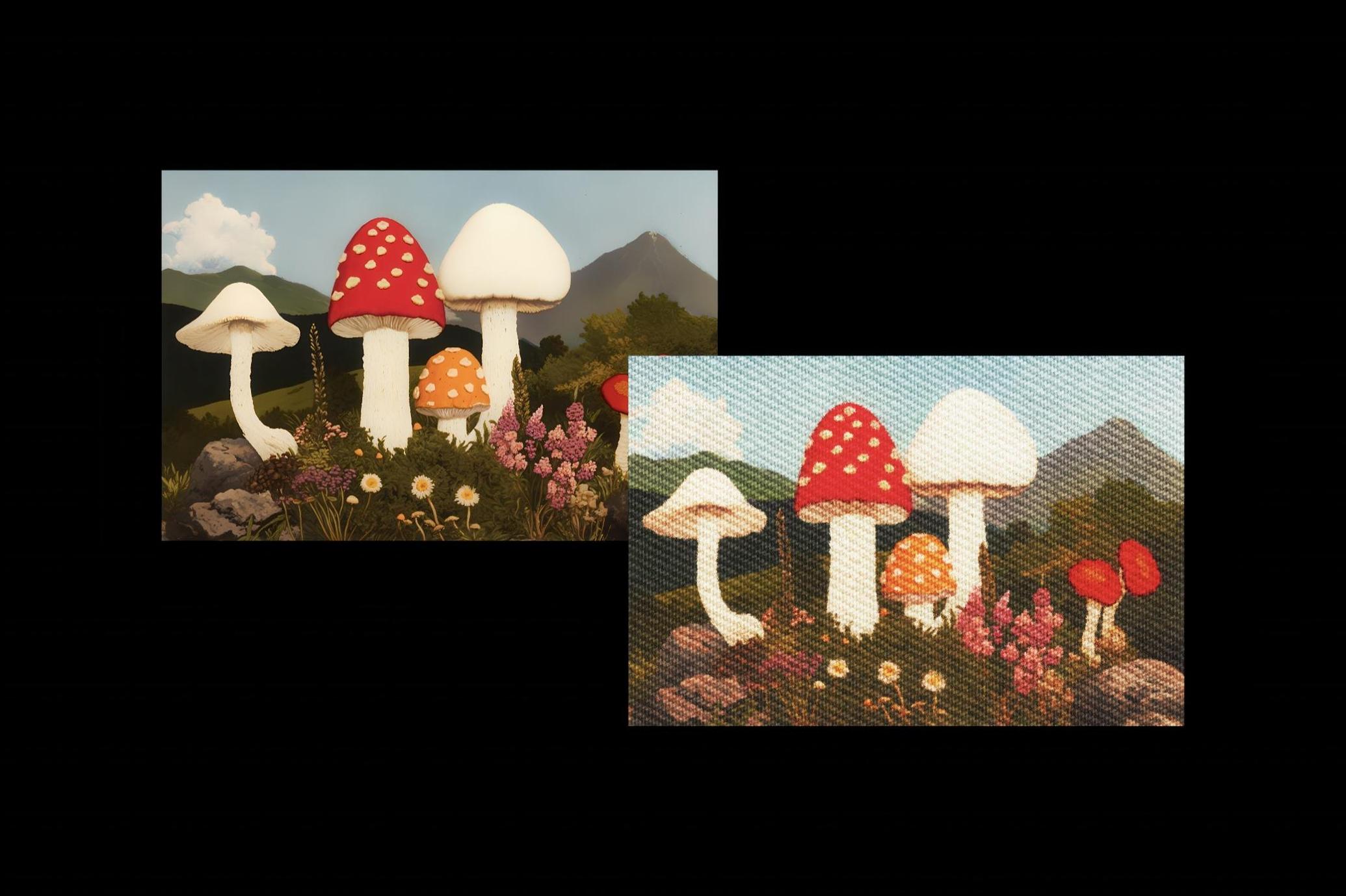 2款机绣纹理真实针织质感刺绣织物效果PSD素材 |  Machine Embroidery Texture Effect_9QTKXO