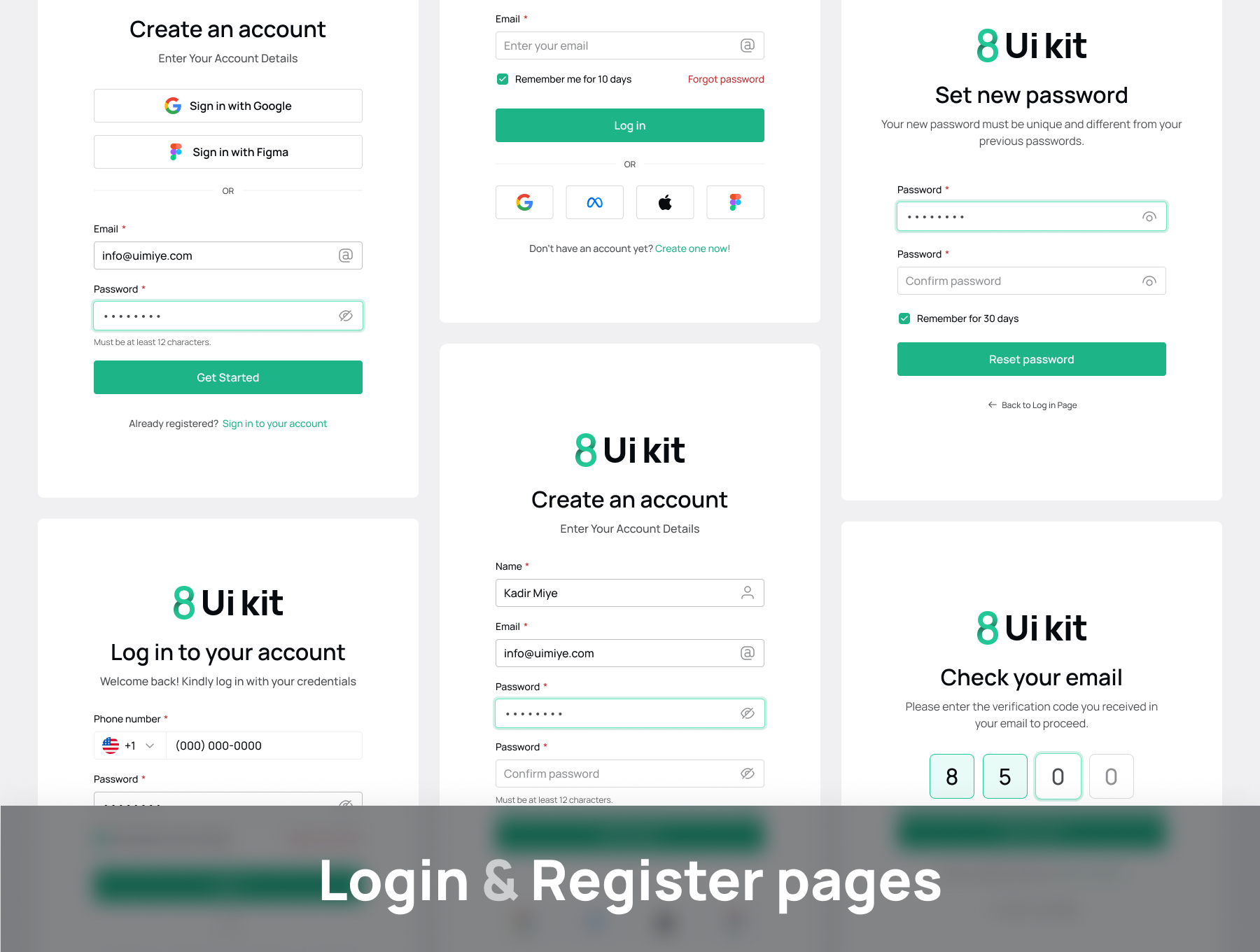 多组件专业级双配色多页面统一风格设计UI系统 | UI Kit & Design System for Figma_Zbihyv