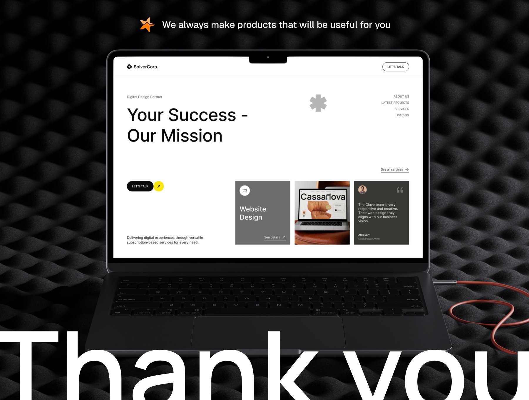 创意高端大气极简风企业站品牌公司官网模板 | SolverCorp | Company Web Profile | Minimalist Style_soKqmL