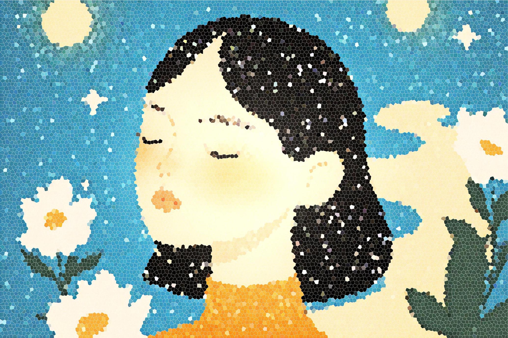 古典彩色颗粒马赛克照片海报杂志特效PSD素材| Color Mosaic Photo Effect_UF8sKc