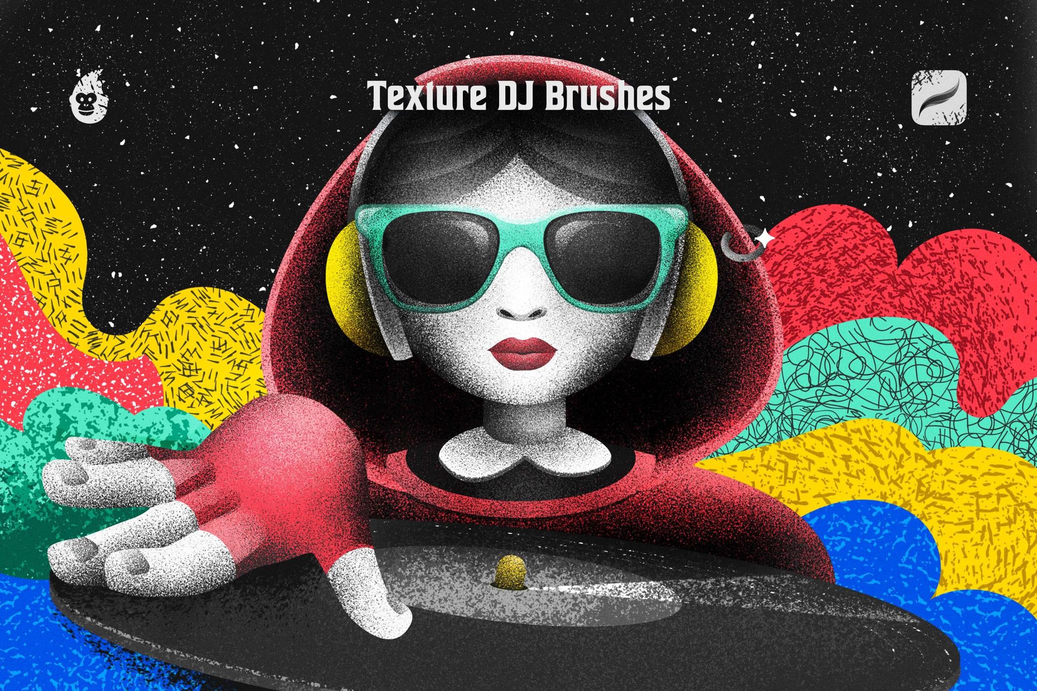 20款经典铅笔柔光涂鸦绘画纹理（支持压感）笔刷 | Texture DJ Brushes for Procreate/affinity/Illustrator/CSP_img_1
