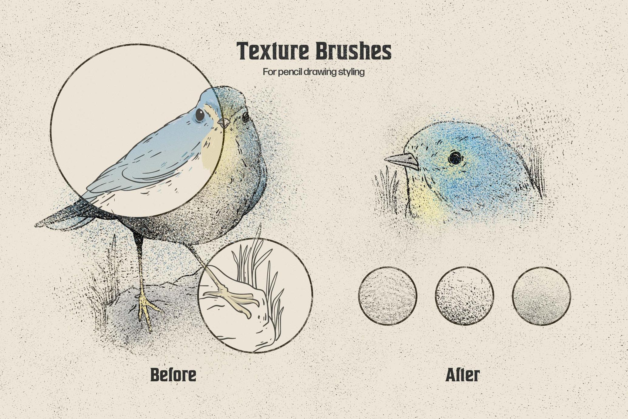 20款经典铅笔柔光涂鸦绘画纹理（支持压感）笔刷 | Texture DJ Brushes for Procreate/affinity/Illustrator/CSP_img_1