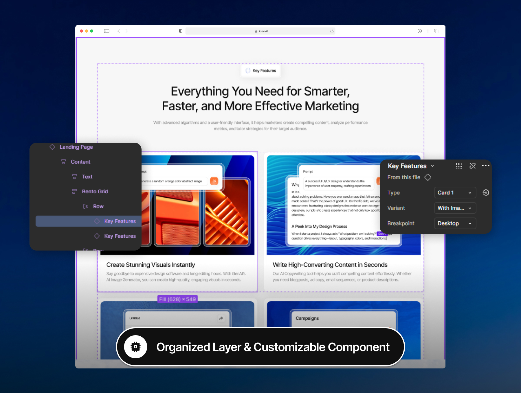 40屏生成式AI网站人工智能AI文生图落地页官网企业站界面模板 | Gen AI - Generative AI Website UI Kit_m2r1IN
