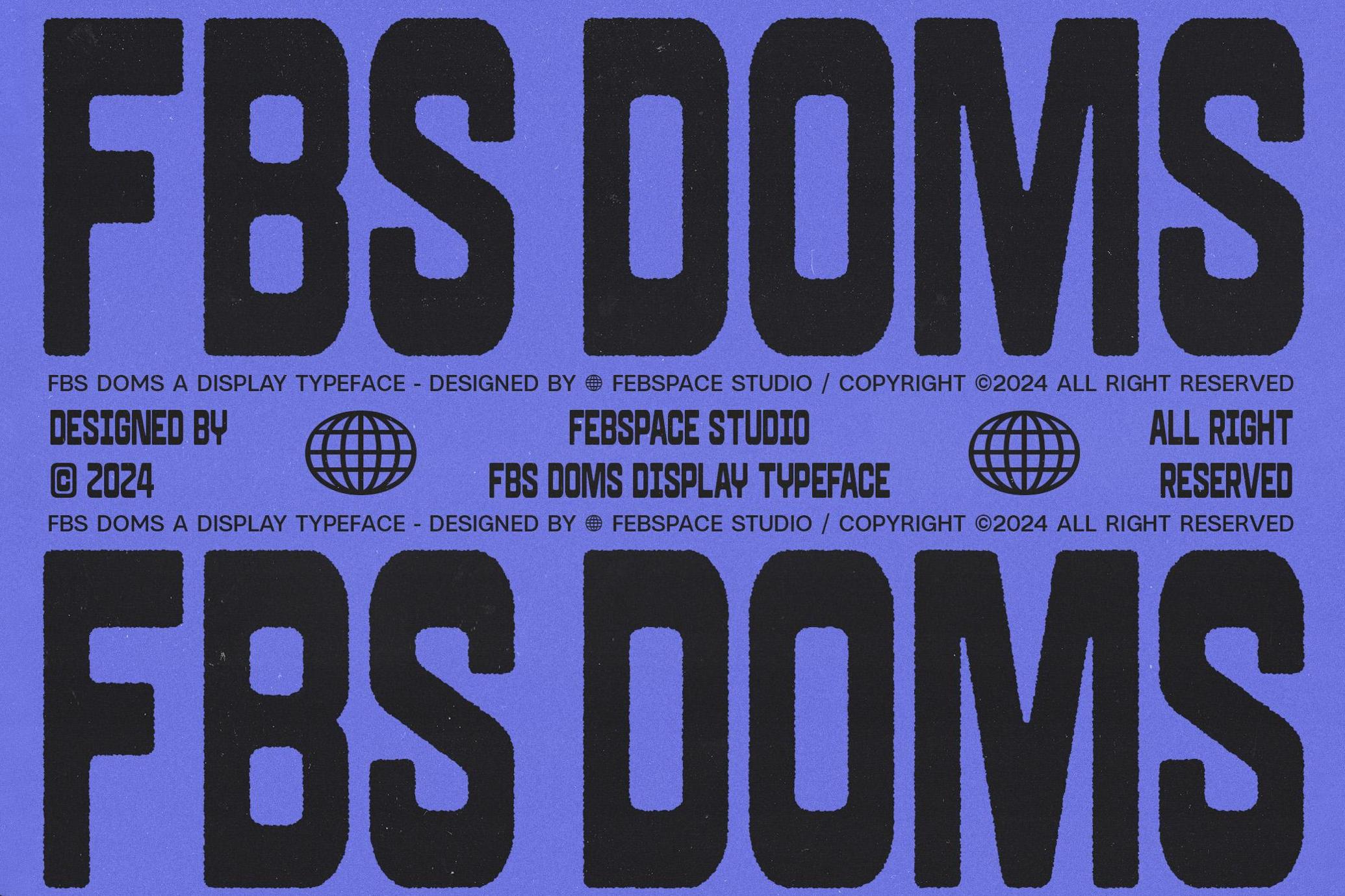 创意粗犷街头艺术标题品牌装饰字体 | FBS DOMS Versatile Display_img_1