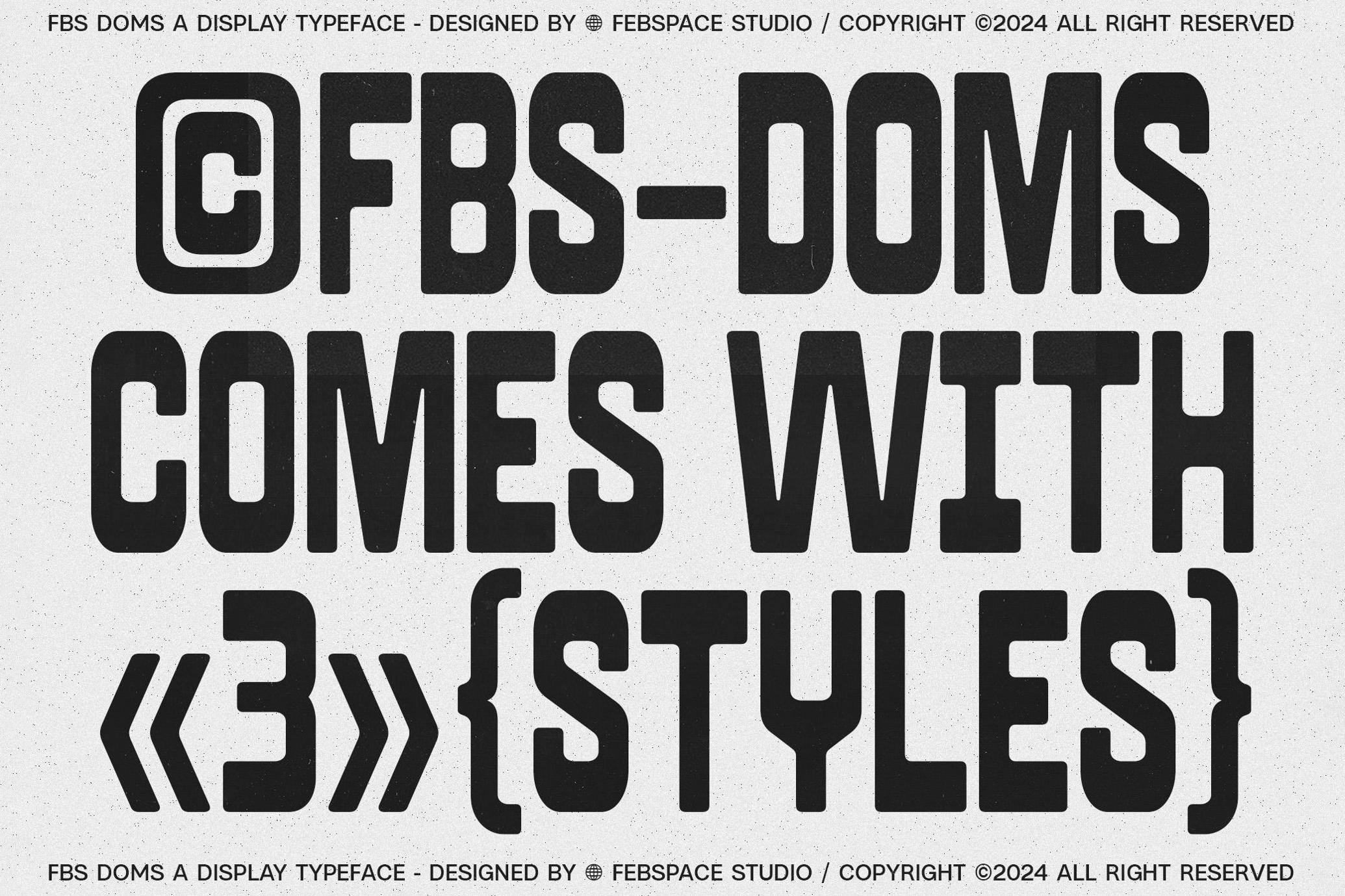 创意粗犷街头艺术标题品牌装饰字体 | FBS DOMS Versatile Display_img_1