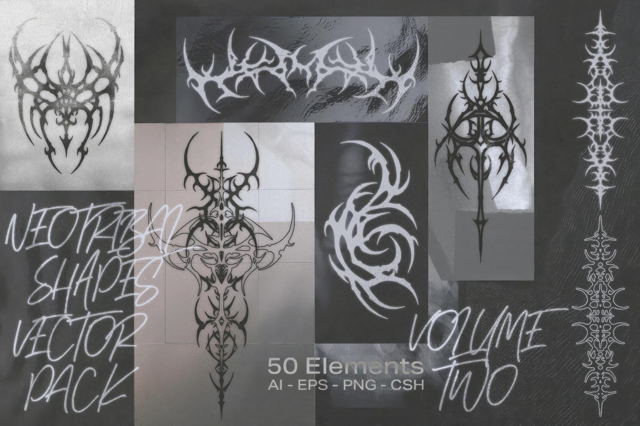 Neotribal Shapes Vector Pack_img_1