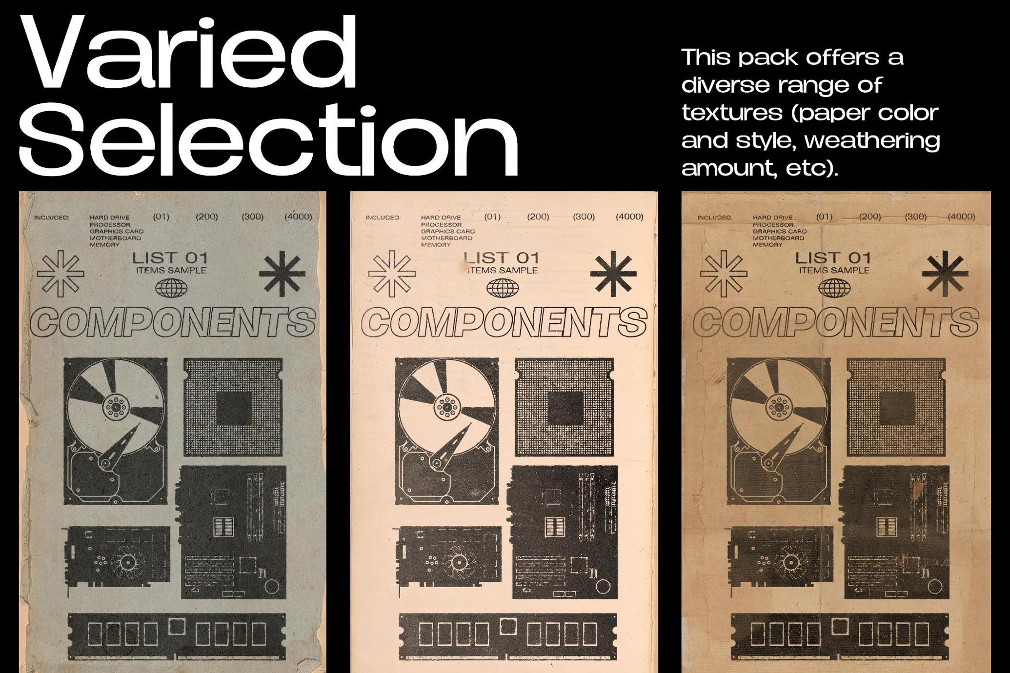 200张中世纪羊皮卷印刷品复古纸张纹理合集 | Vintage Paper Textures_4dNKTw