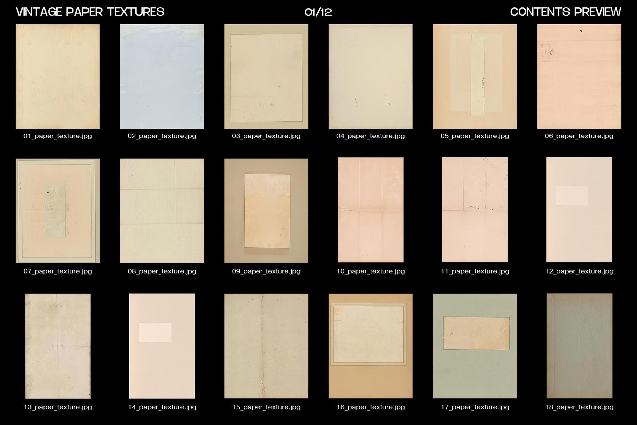 200张中世纪羊皮卷印刷品复古纸张纹理合集 | Vintage Paper Textures_7jGLOr