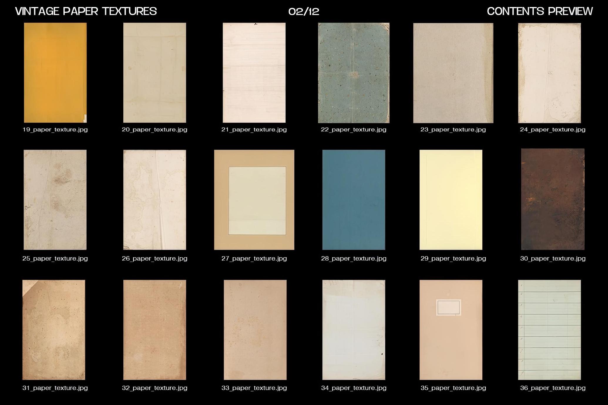 200张中世纪羊皮卷印刷品复古纸张纹理合集 | Vintage Paper Textures_FApKlB