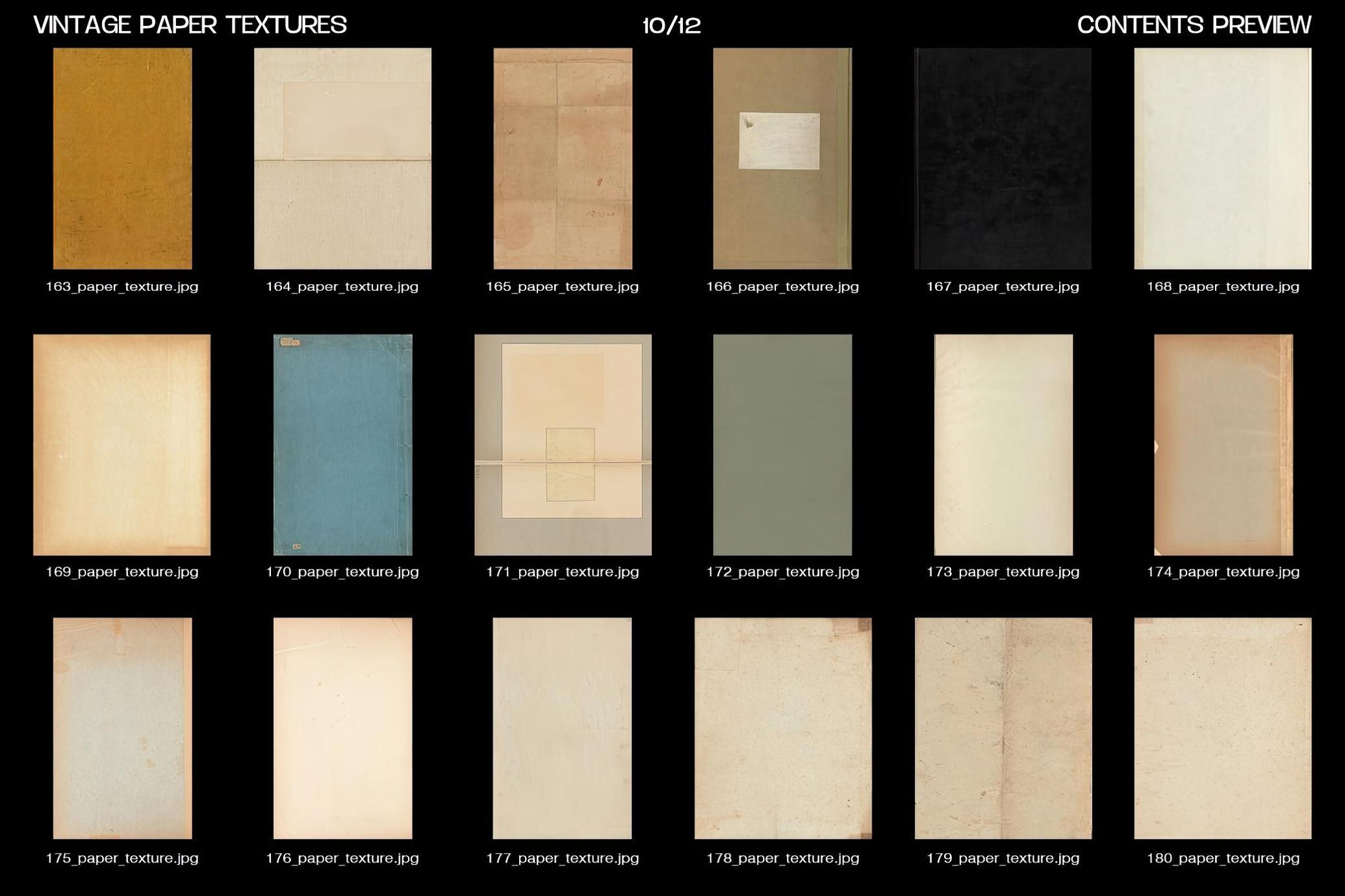 200张中世纪羊皮卷印刷品复古纸张纹理合集 | Vintage Paper Textures_ueDxuB