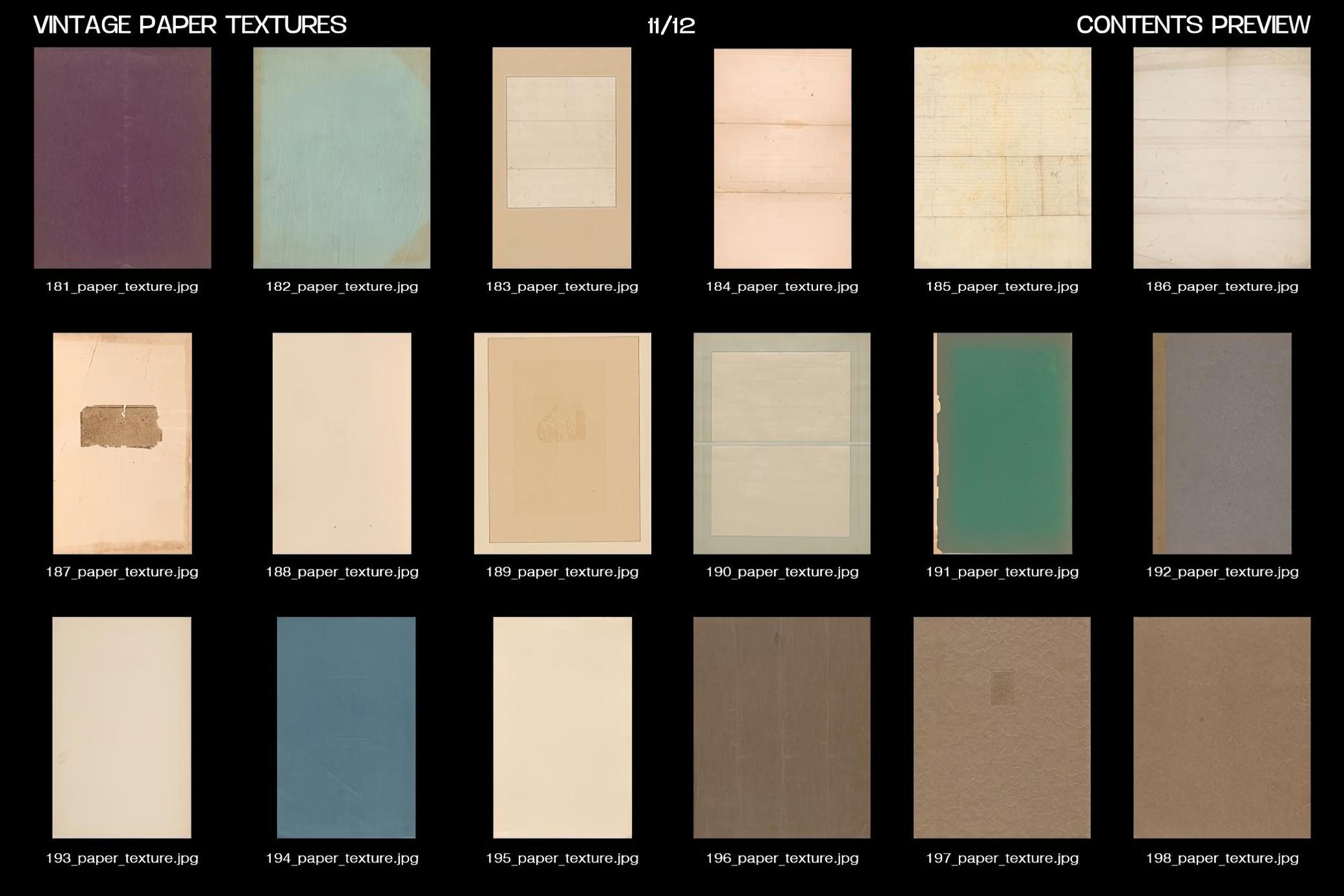200张中世纪羊皮卷印刷品复古纸张纹理合集 | Vintage Paper Textures_lifc3c