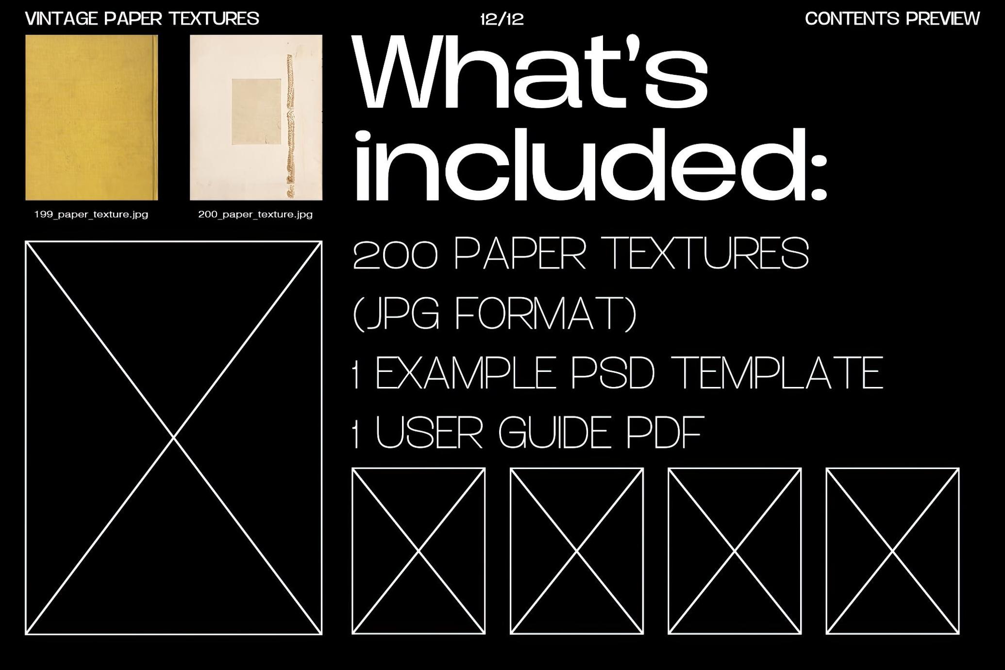 200张中世纪羊皮卷印刷品复古纸张纹理合集 | Vintage Paper Textures_RoVDZv