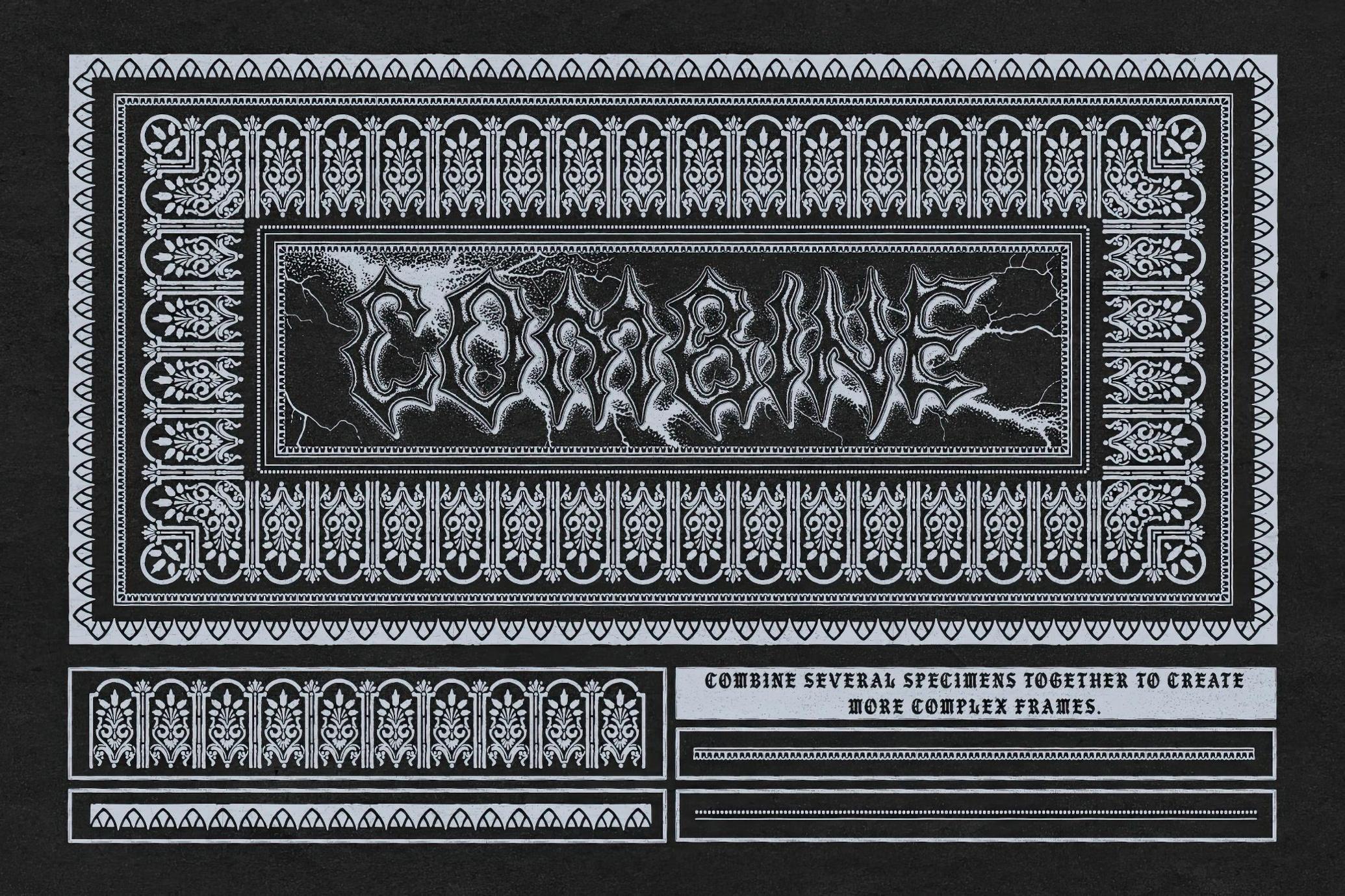 超200款复古中世纪华美边框装饰风格AI笔刷| Frames Brushes for Adobe Illustrator_VqwXWl