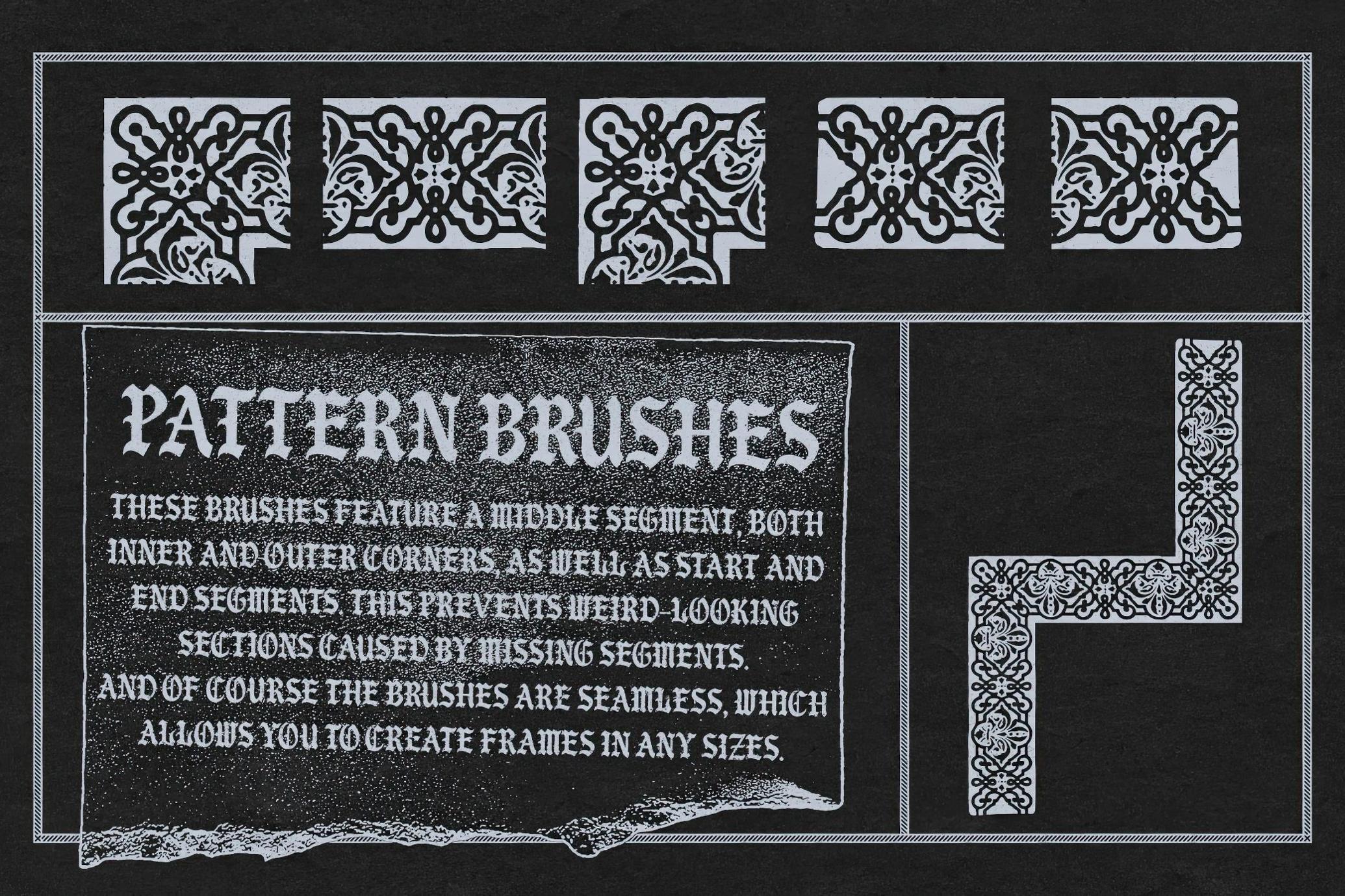超200款复古中世纪华美边框装饰风格AI笔刷| Frames Brushes for Adobe Illustrator_bOCOnT
