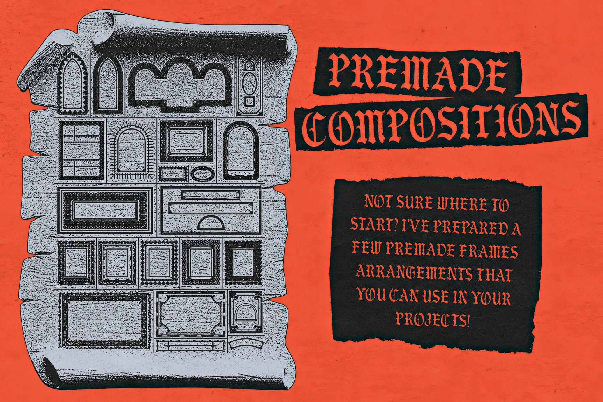 超200款复古中世纪华美边框装饰风格AI笔刷| Frames Brushes for Adobe Illustrator_N1SThl