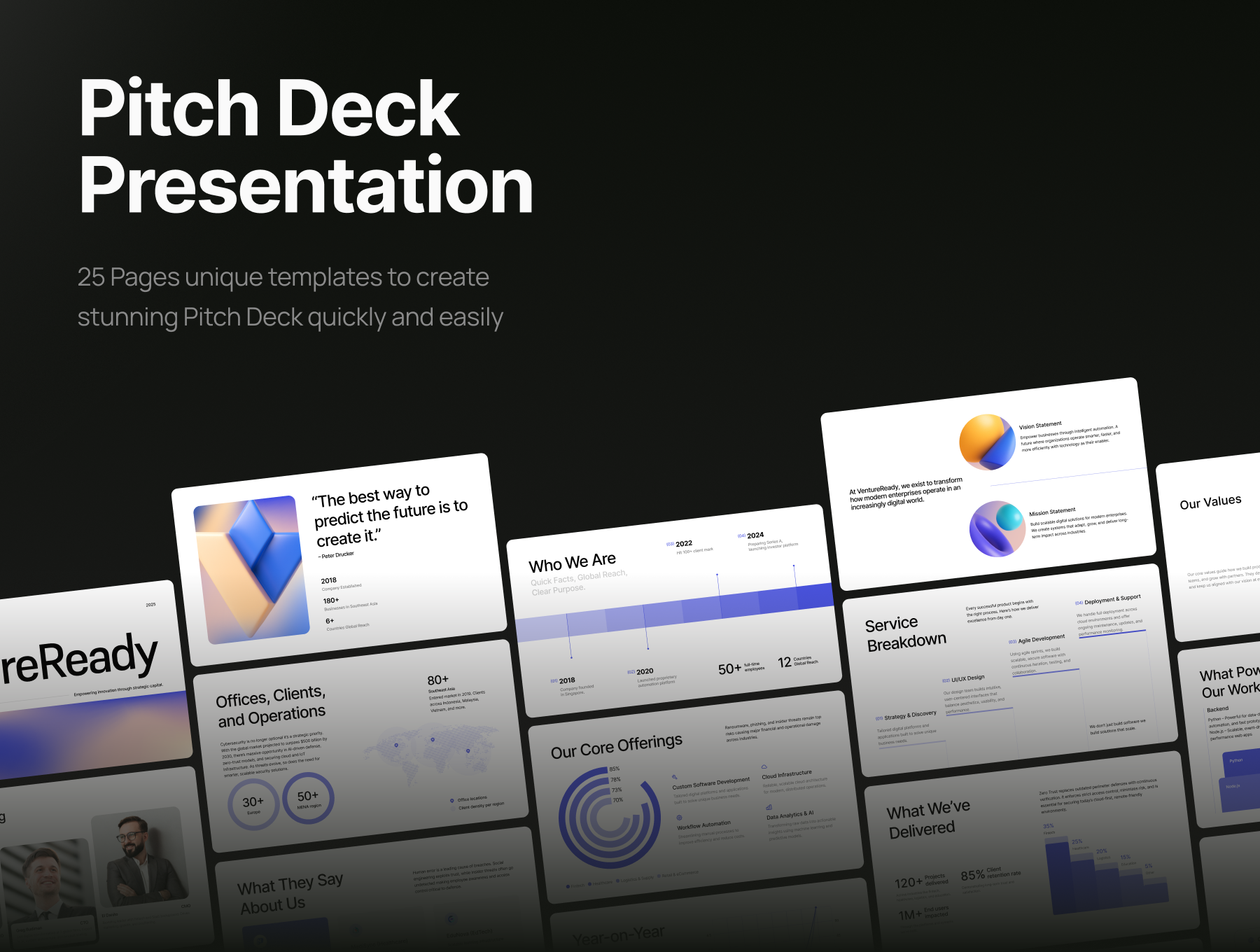 欧美科技风企业融资路演演讲提案PPT/Fig模板 | Modern Company Profile and Investor Pitch Deck - VentureReady_NWzc8d