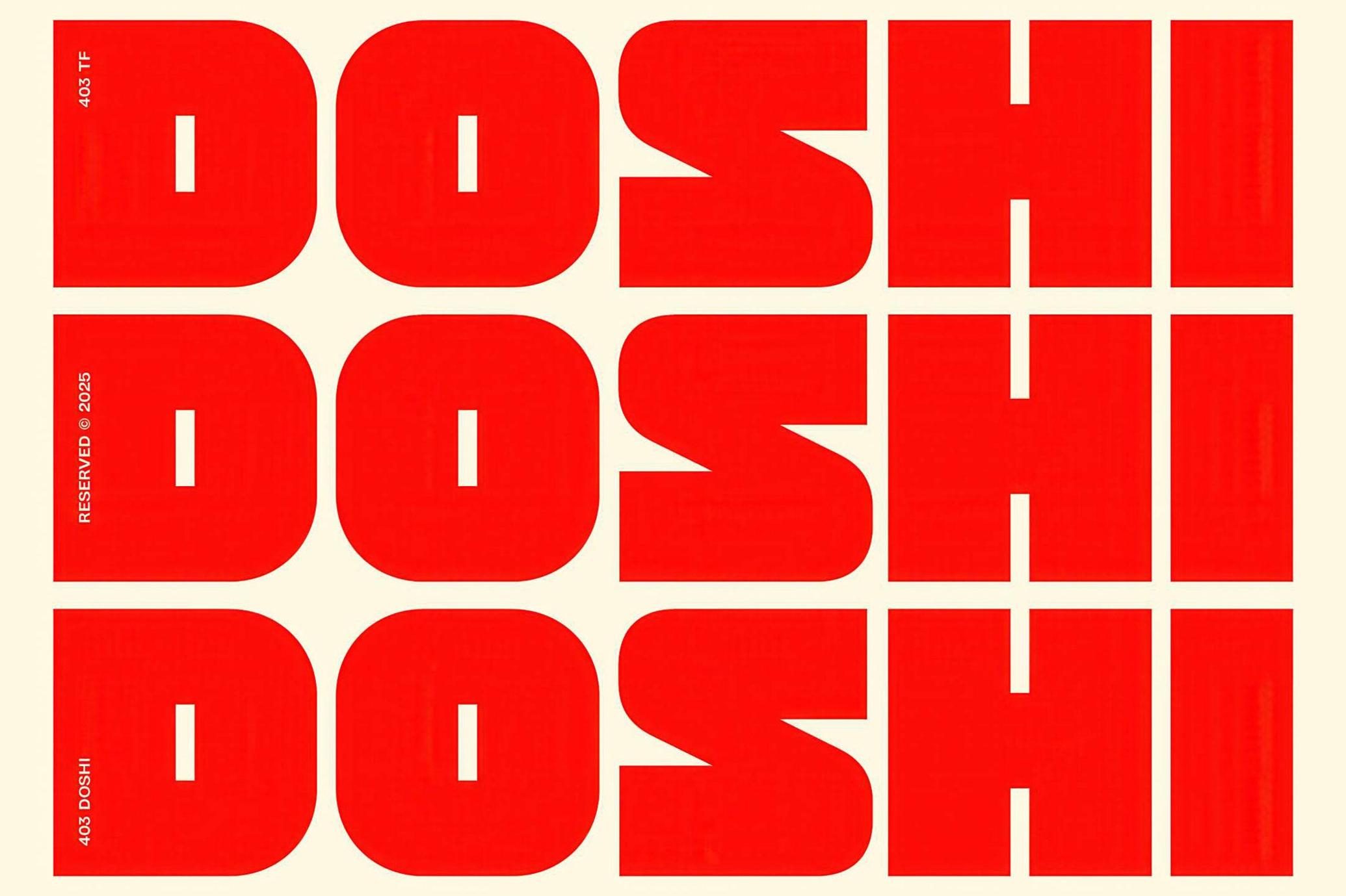 复古未来街头潮流品牌视觉设计海报标题字体 | 403 Doshi_img_1