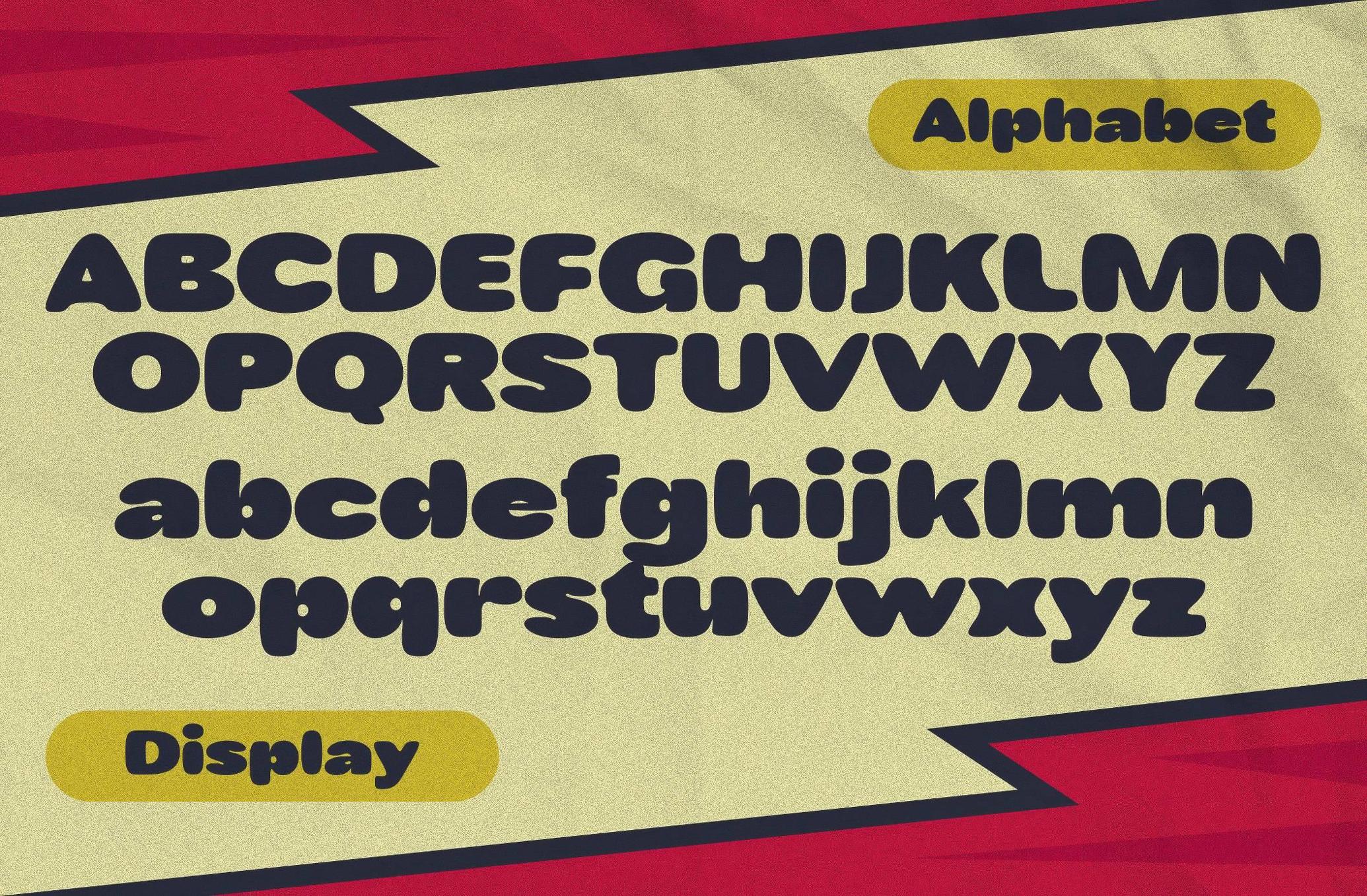 复古漫画荧光粉胖胖圆润包装字体 |  Bonaci Comic Typeface_8LJEiy