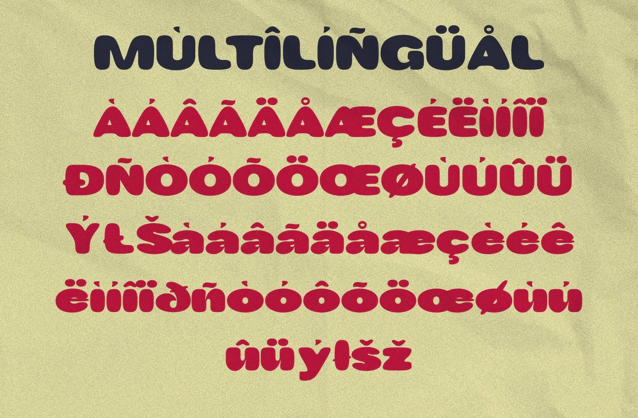 复古漫画荧光粉胖胖圆润包装字体 |  Bonaci Comic Typeface_NgiTFe