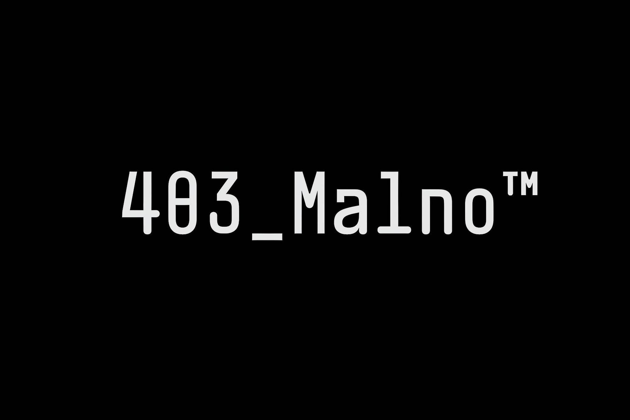   极简未来等宽几何品牌LOGO编程字体推荐 |  403 Malno Mono — Sans Serif Font_WSCmq4