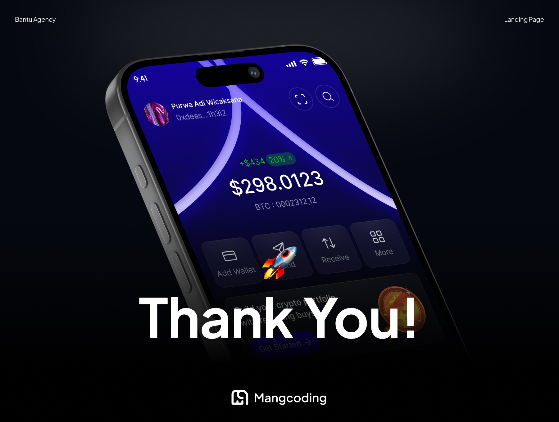 73+页高端科技风数字资产加密钱包区块链行情APP界面模板 | My Crypto - Crypto App_WEiSHd