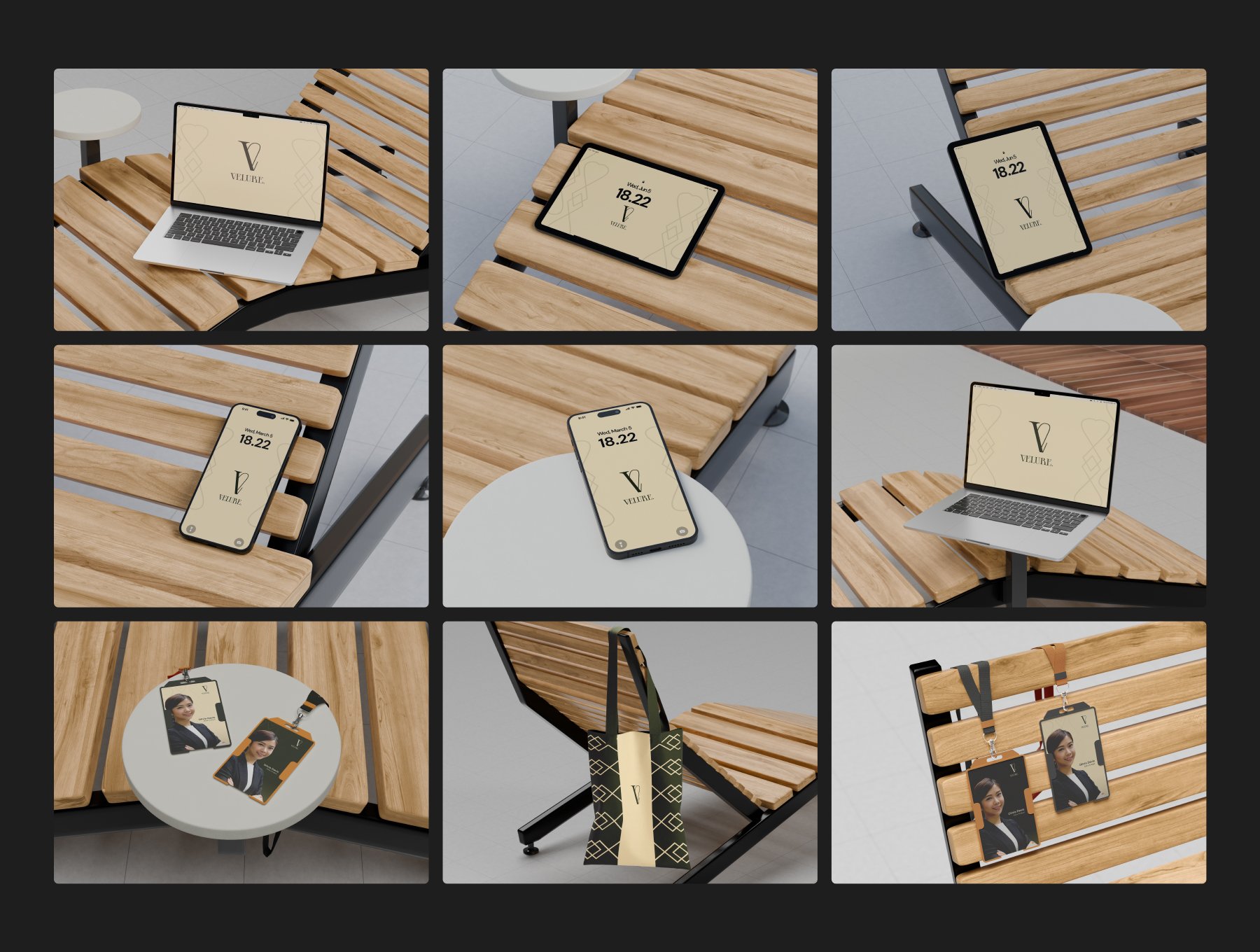 Velure高级品牌视觉样机合集 | 水杯、文具、手机、文具品牌样机 | Velure — Branding Kit Mockup Collection_WsL3zN